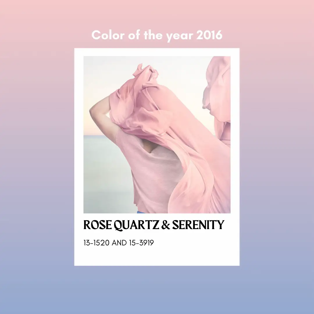 Pantone Color Institute's color of the year choice grows to 2 colors:  Serenity, Rose Quartz