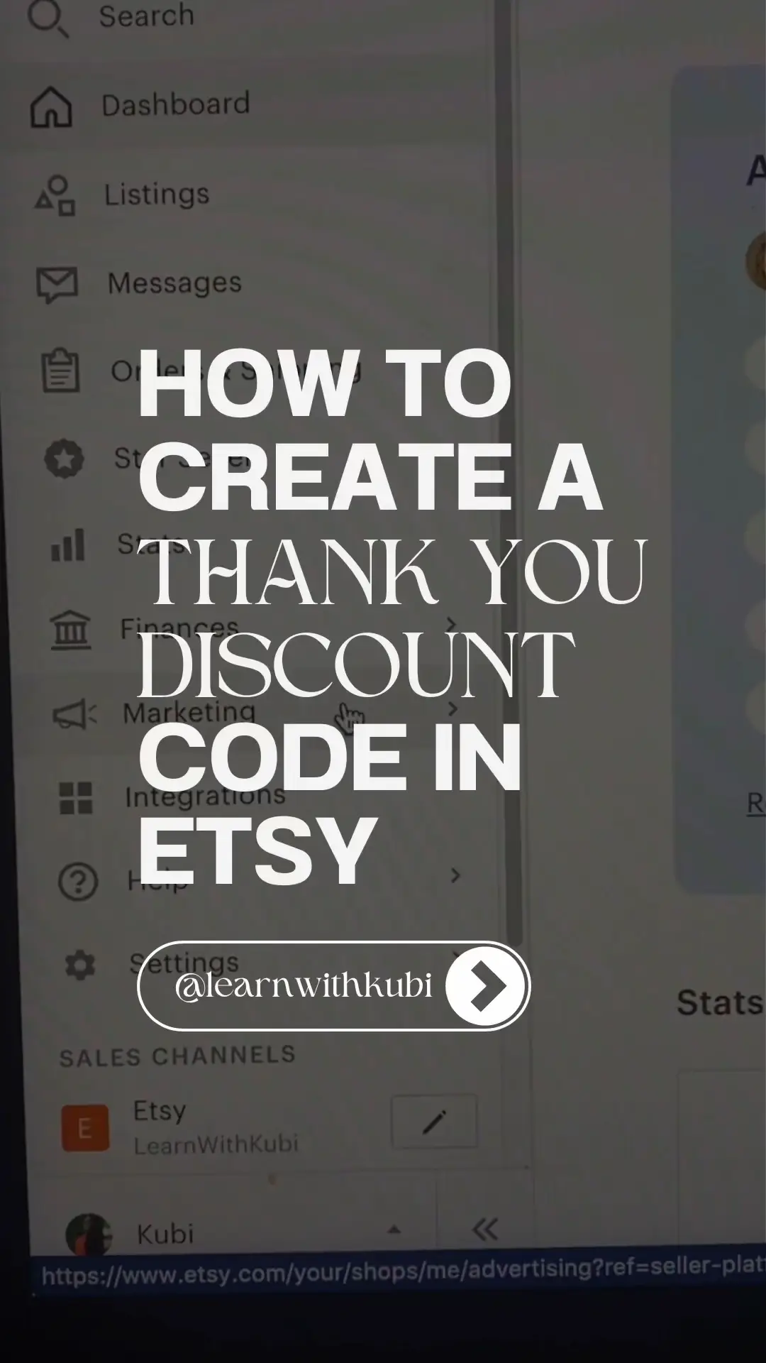 How to create a thank you code in Etsy วิดีโอที่เผยแพร่โดย
