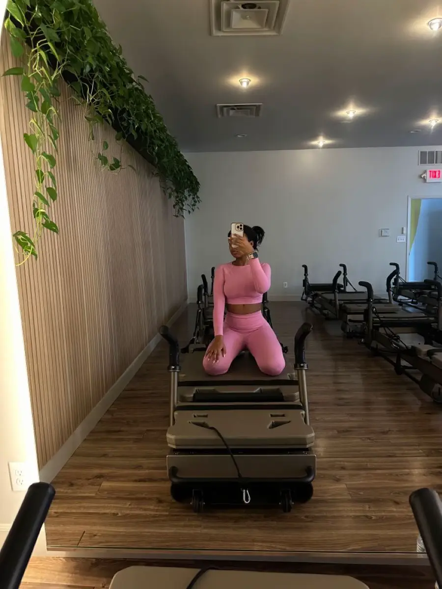 pink pilates princess workout station setup 🎀💖✨ #pinkpilatesprincess
