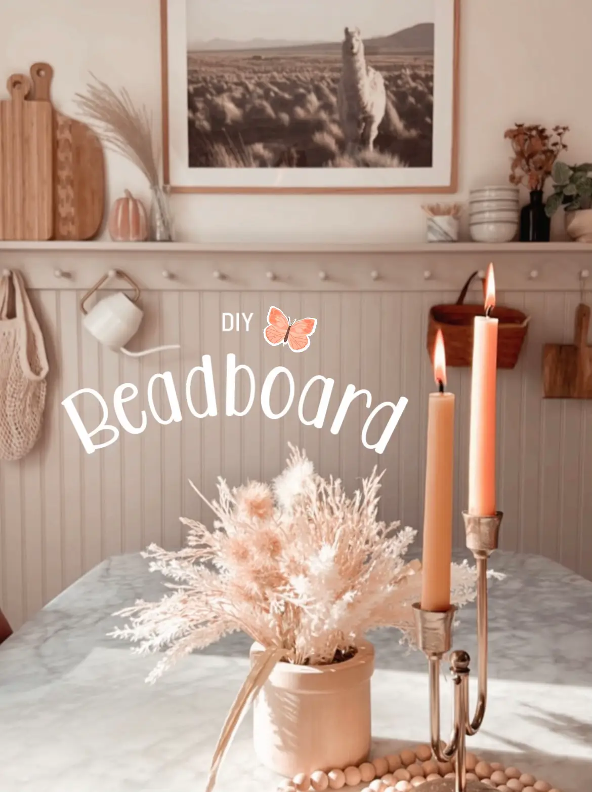 Easy DIY Beadboard Wall - Angela Marie Made