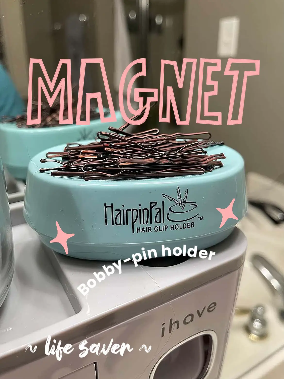 Bobby Pin and Hair Clip Magnetic Holder: HairpinPal (Raspberry Mauve)