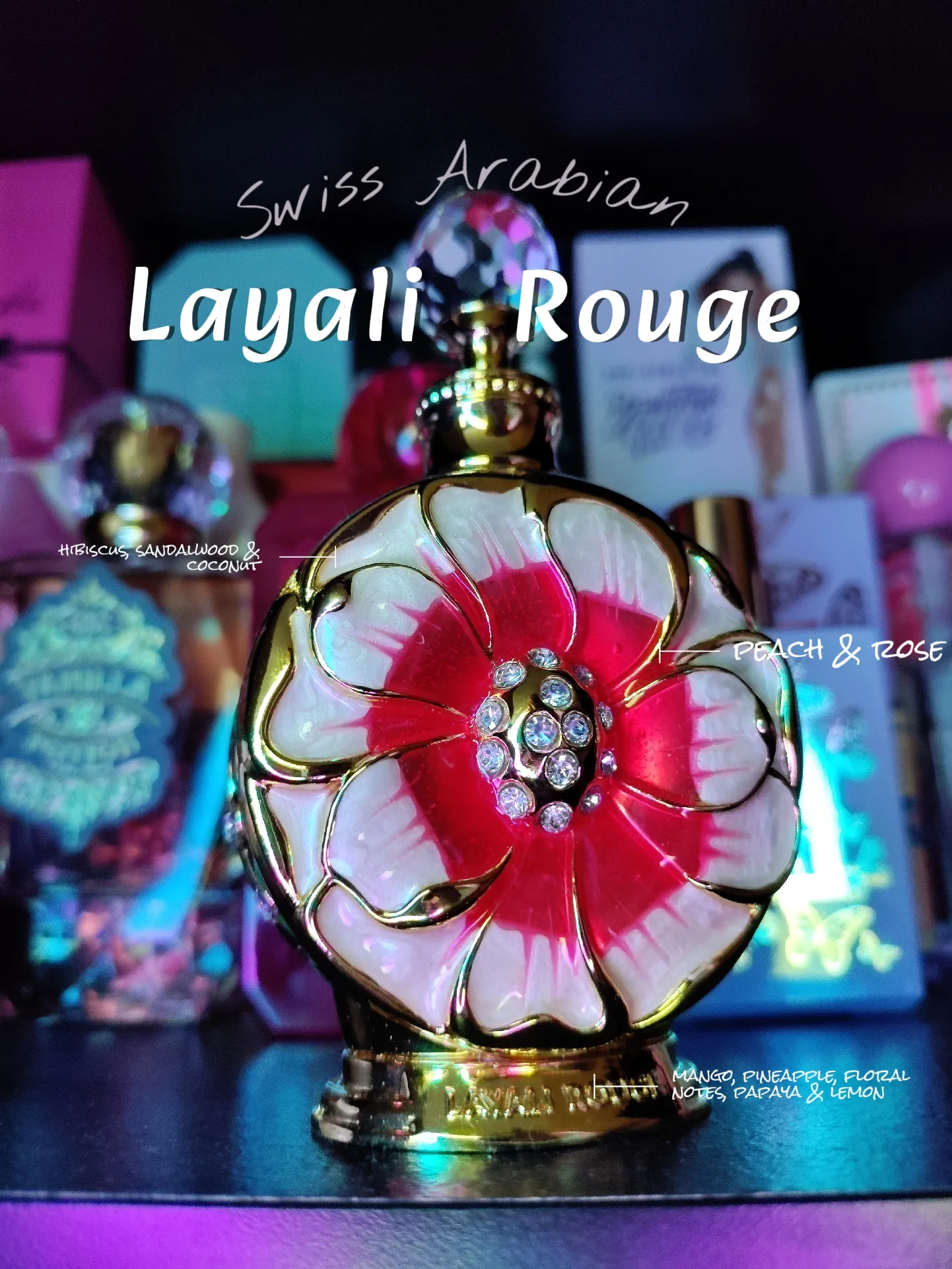 2/5) Layali Rouge by Swiss Arabian! $18!!! She was such a hit, so pre, Layali Perfume Oil