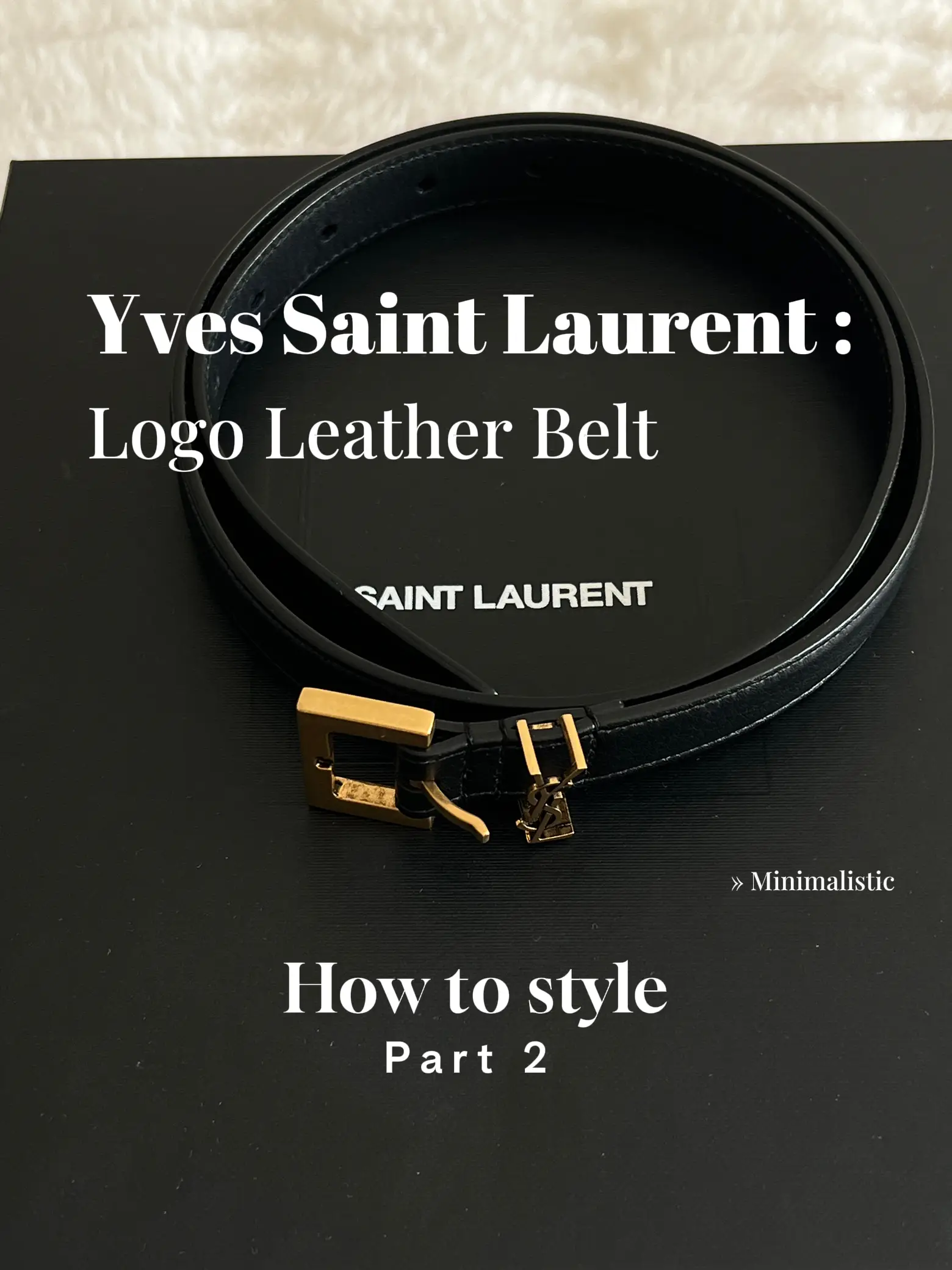 SAINT LAURENT Monogramme leather belt  Classy winter outfits, Outfits,  Brown belt outfit