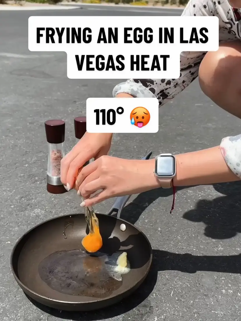 Frying an egg in Las Vegas heat 🥵 I FEEL SCAMMED 😭