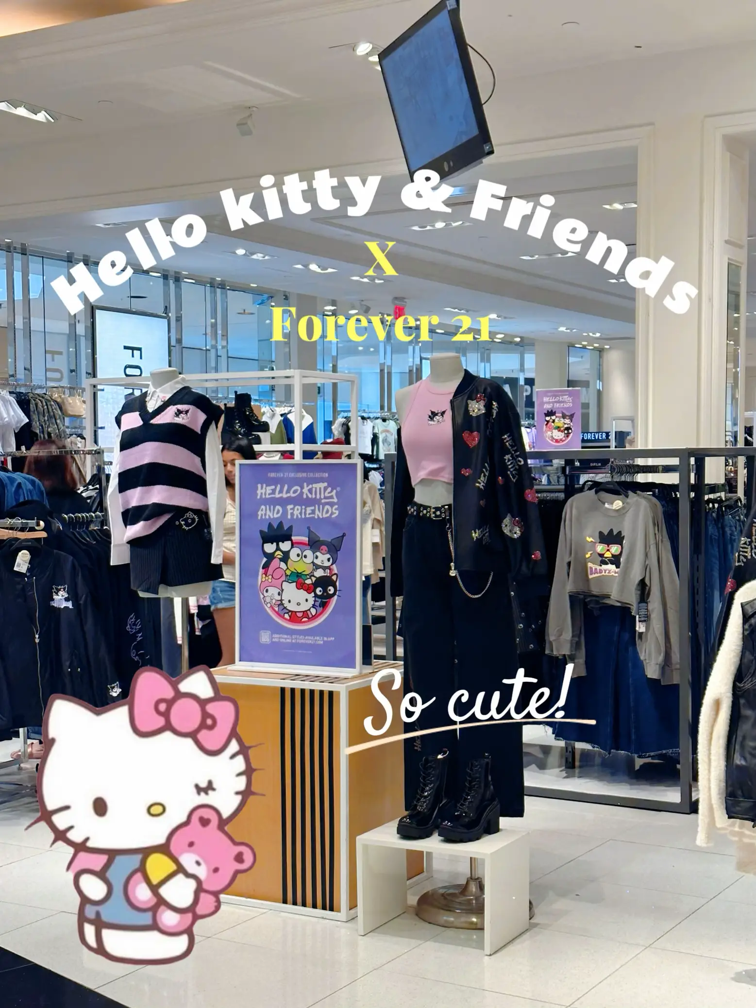 Hello Kitty & Friends Sanrio Characters Flare Yoga Leggings Pants Medium  Gray