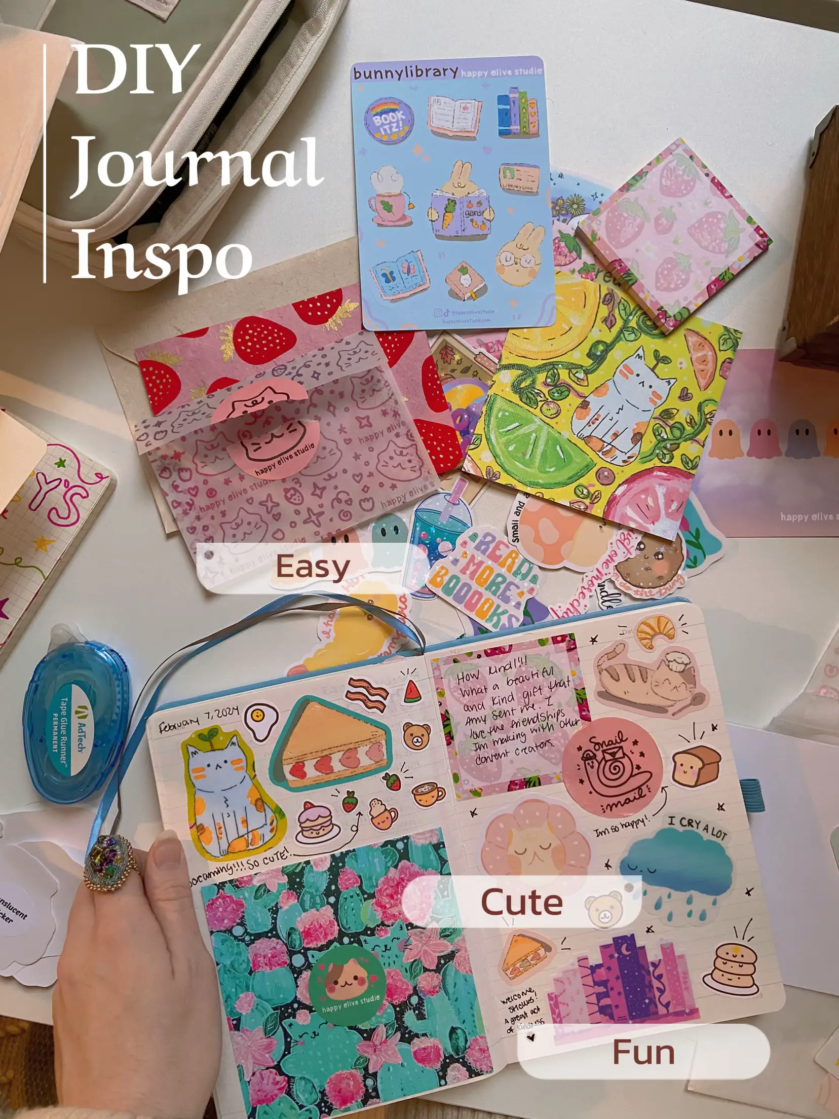 Sticker Journal Spread 🍓🫶🏻 | Gallery posted by Cheyenne | Lemon8