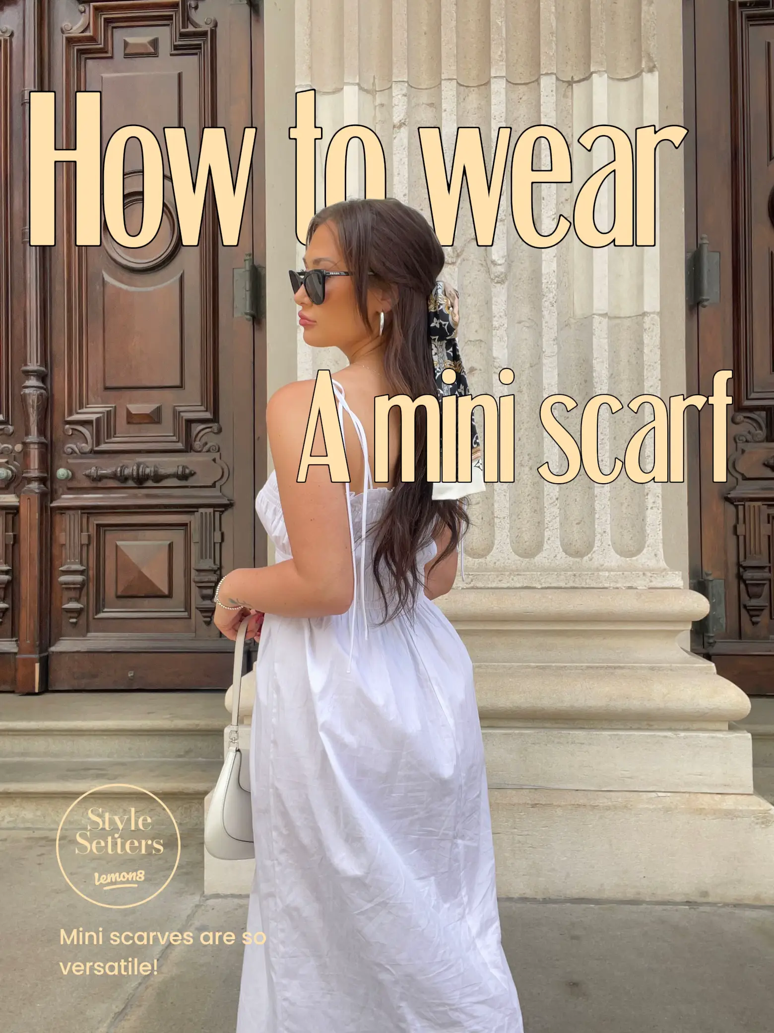 Different ways to wear a luxury mini scarf!