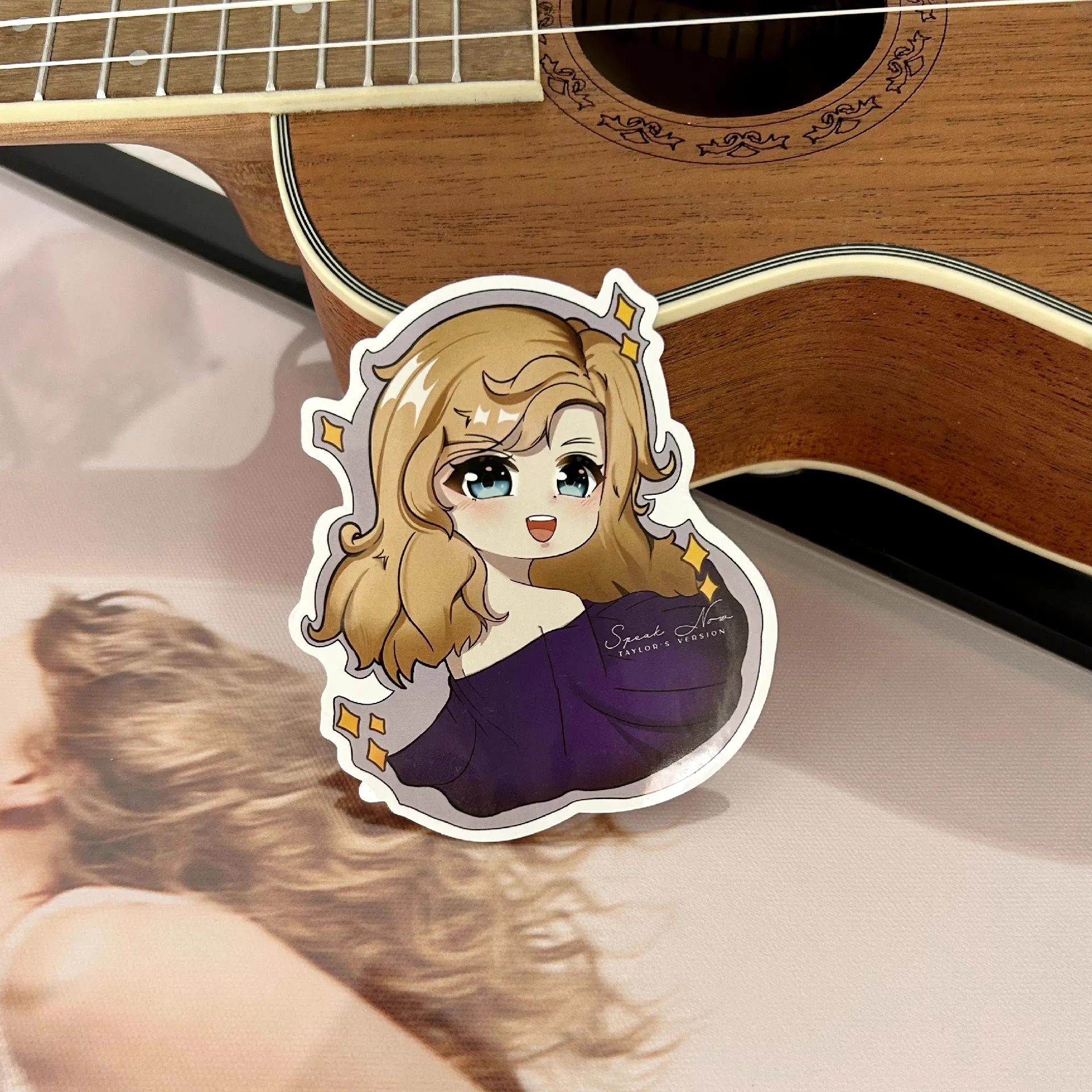 Taylor Swift Speak Now Guitar Keychain