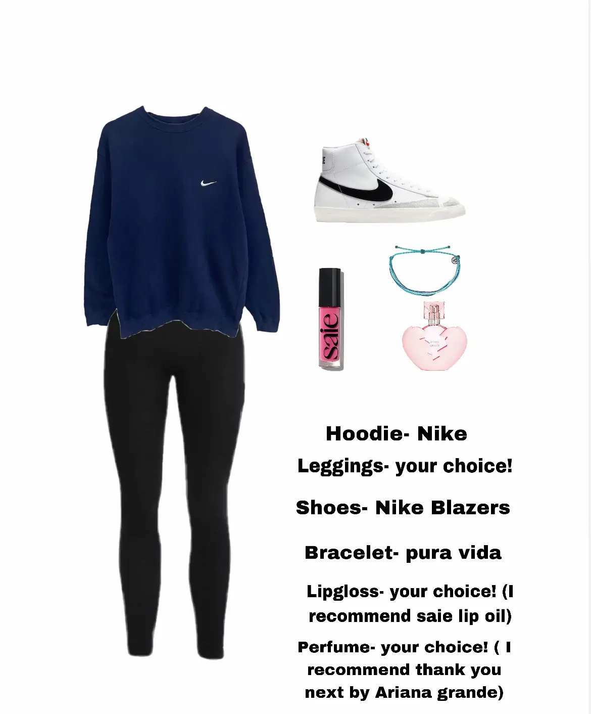 Chill out day outfit, leggings, sweater & nike air max 💗