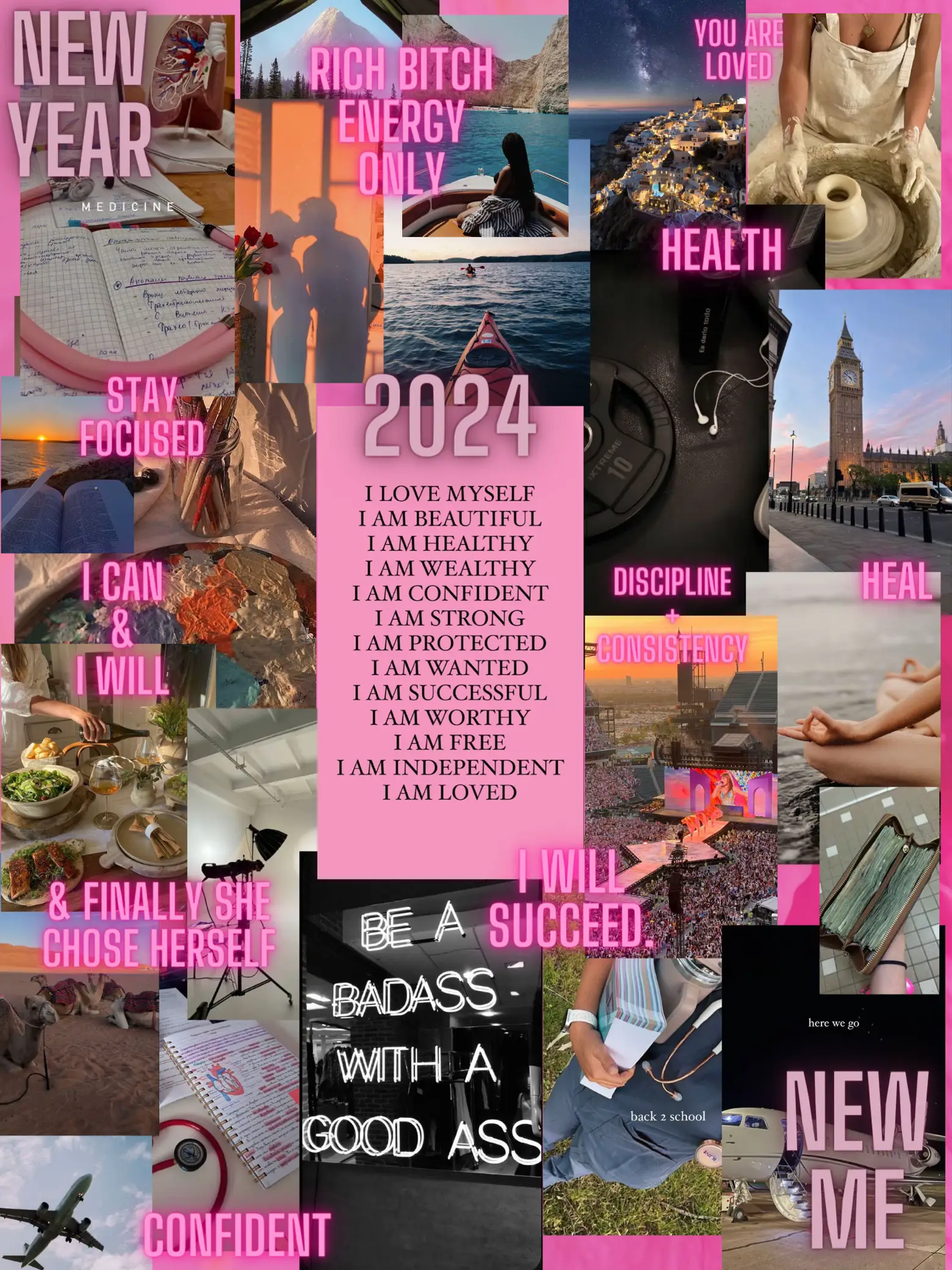 100 Best Vision Board Affirmations 2024 (Free Printable) - The Chic Life