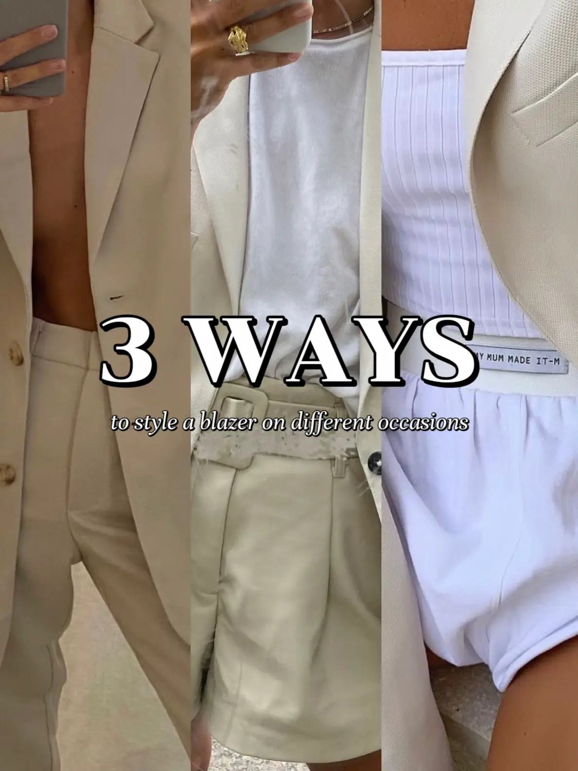 Ways to Wear a Beige Blazer🤍  Gallery posted by _dannistatts