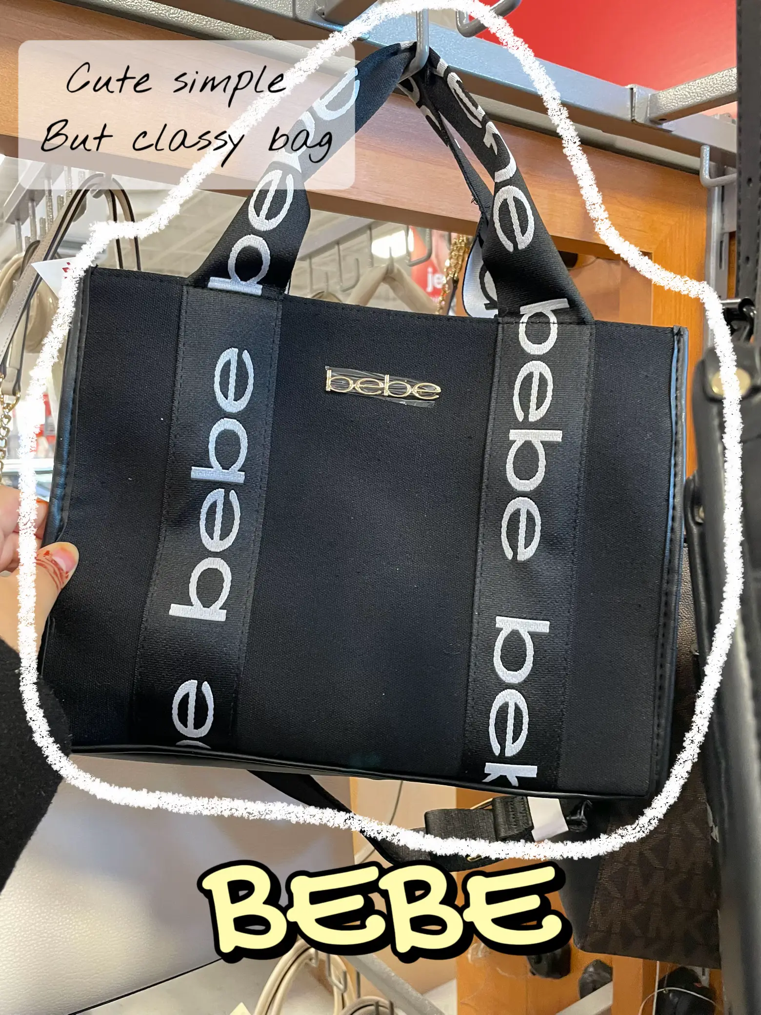 Bebe black clearance tote bag