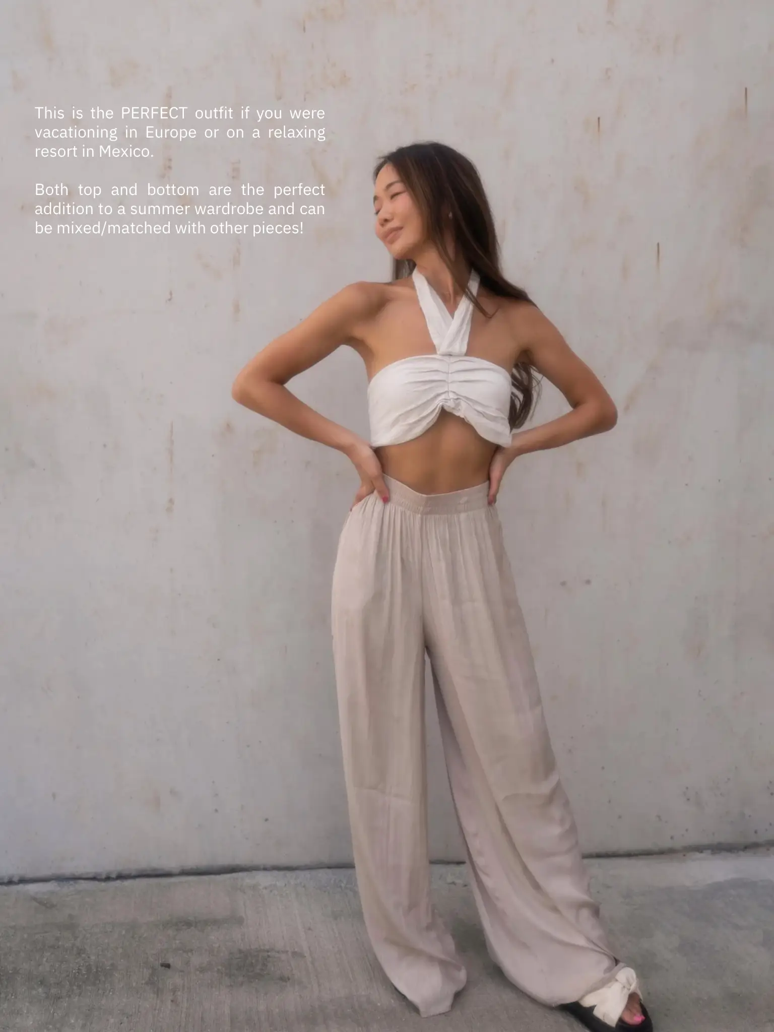 Vacation OOTD: tiny top + flowy pants, Gallery posted by stephanie tran