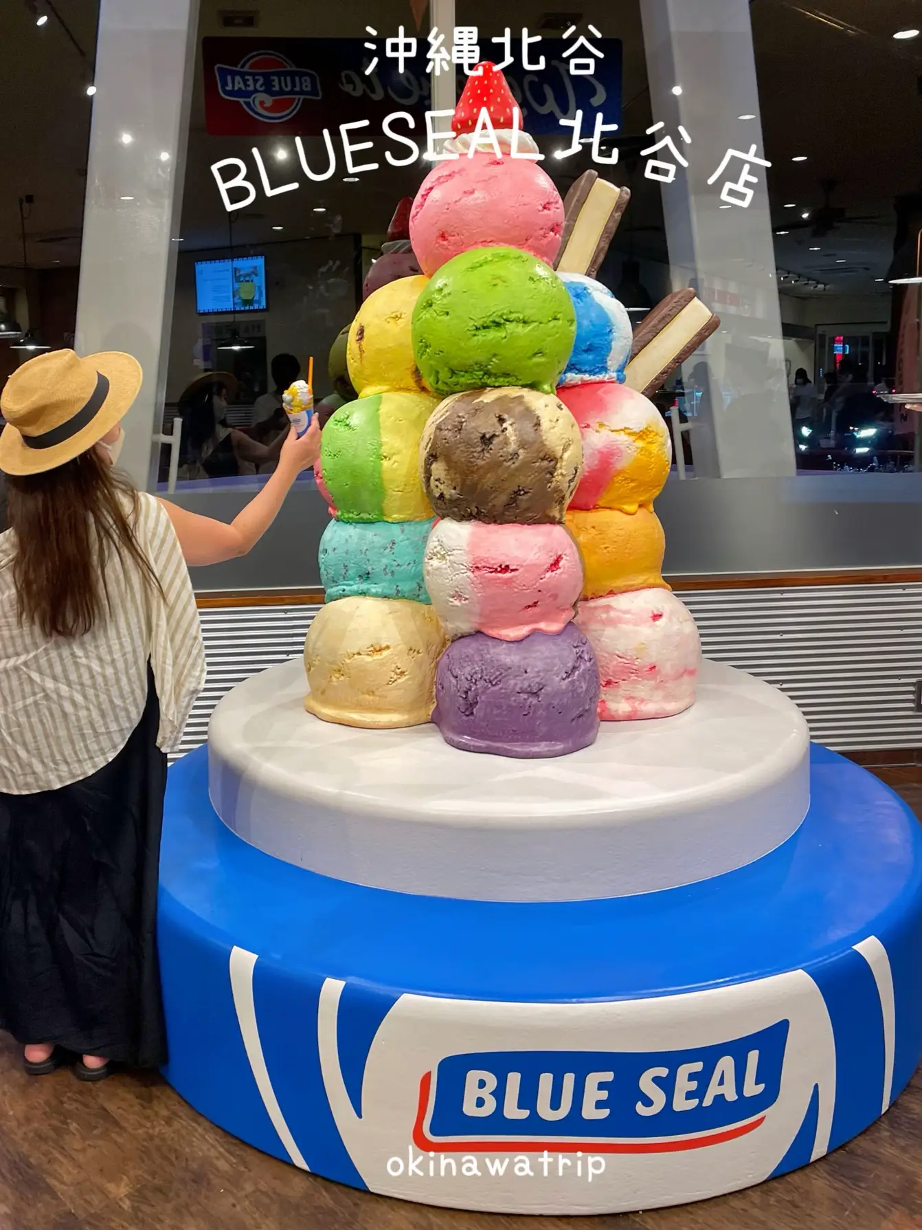 Okinawa Chatan 】 Blue seal ice cream of Chatan🍨 | Gallery posted by she‪‪  ·͜·바다 | Lemon8‬‬