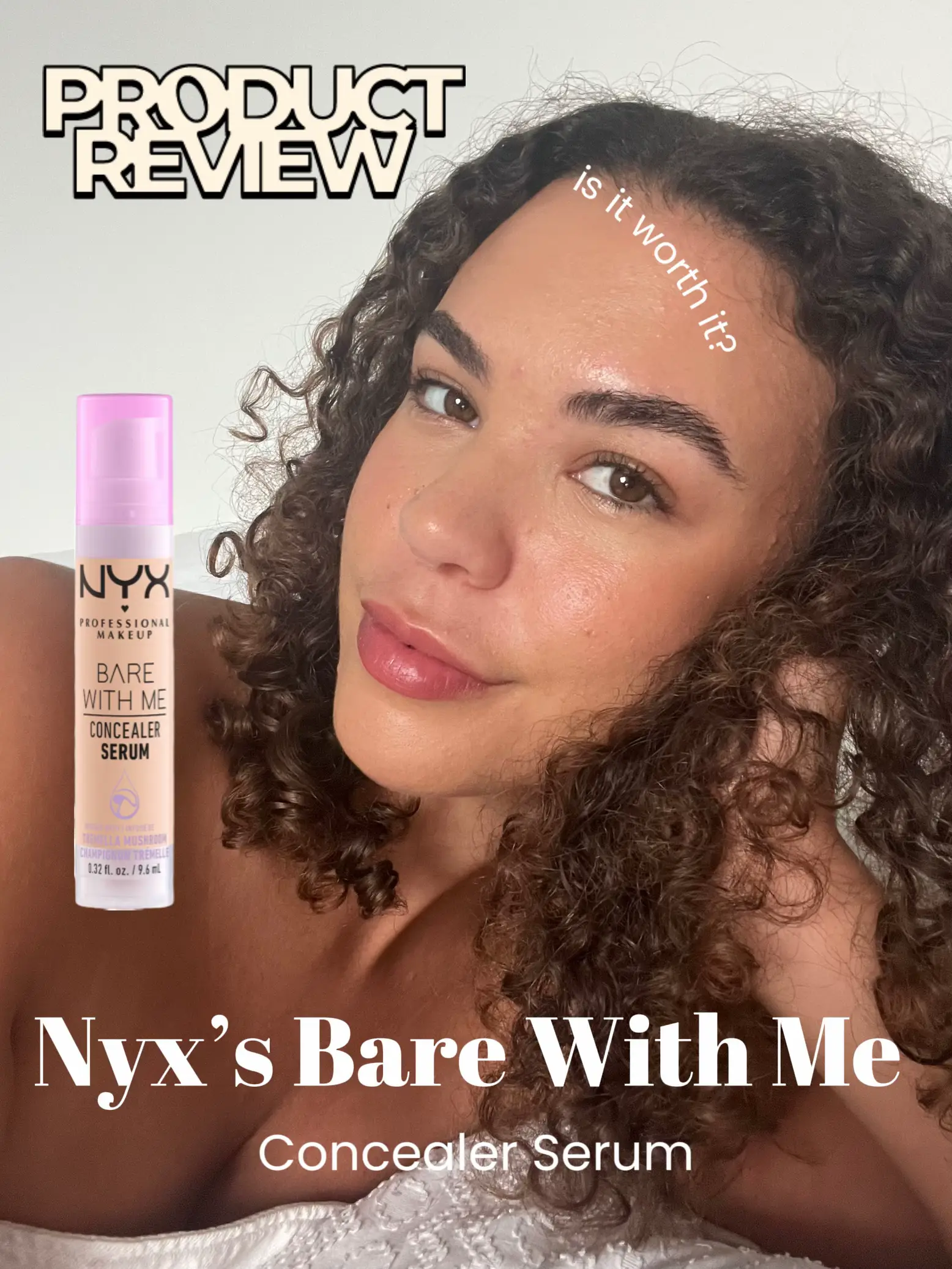 NYX Professional Makeup Bare With Me Concealer Serum, Medium Coverage,  Vanilla, 0.32 fl oz 