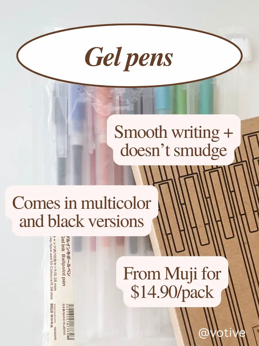 MUJI Color Gel Ink Ballpoint Pen All Color Set 0.38mm / 9 pieces / Made in  Japan