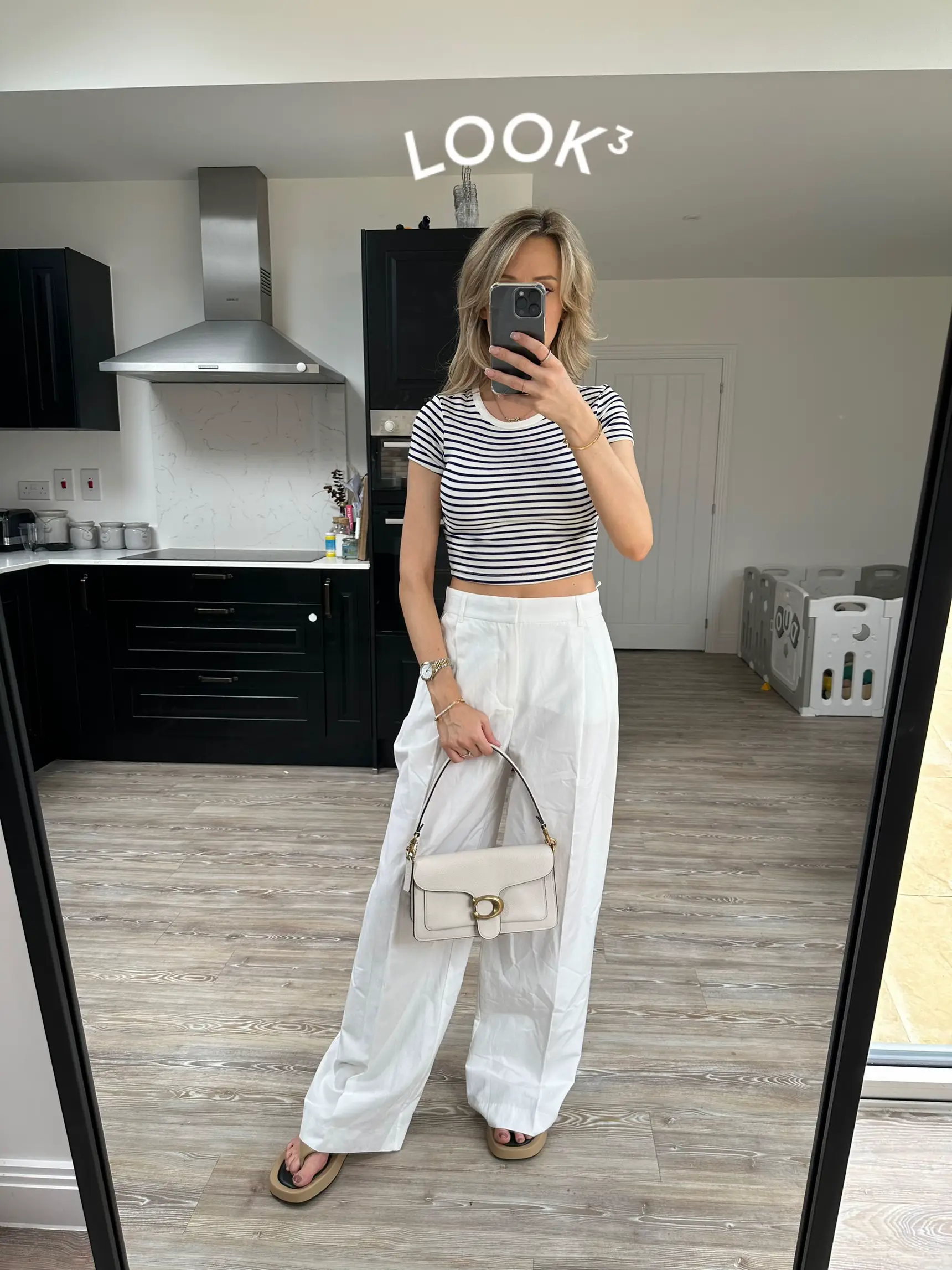 Ways to wear ZARA WHITE WIDE LEG TROUSERS 🤍, Gallery posted by Natalie  Sian