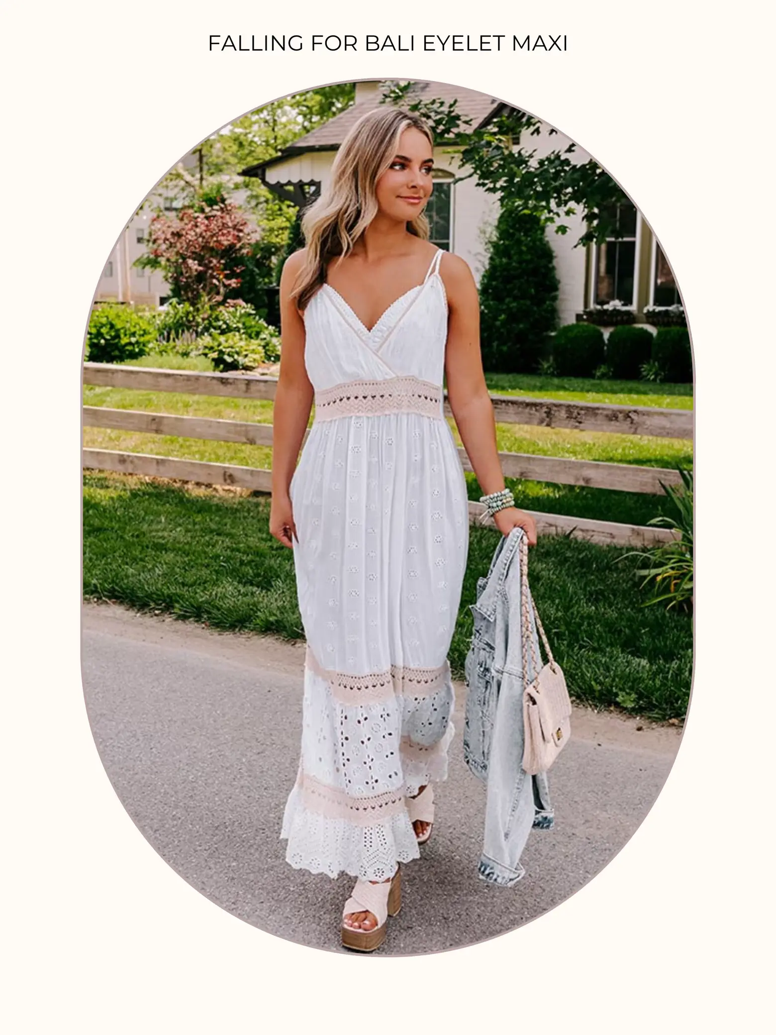 Falling For Bali Eyelet Maxi  White maxi dresses, White maxi