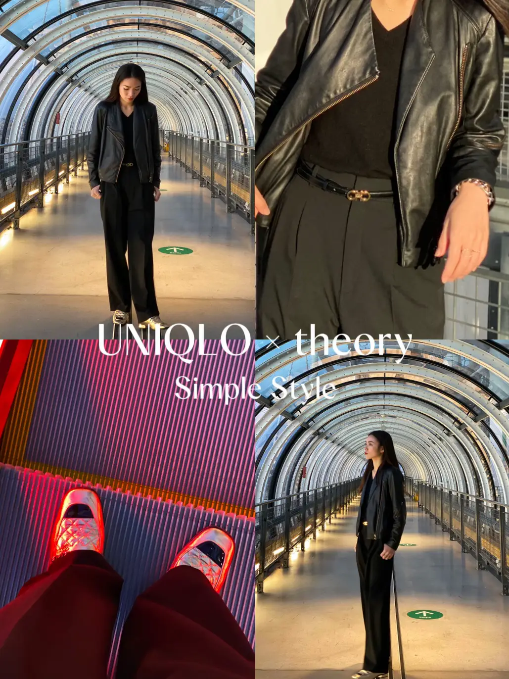 UNIQLO x Theory】パリ暮らしのライダース×メタリックコーデ | Rie in Paris🇫🇷が投稿したフォトブック | Lemon8