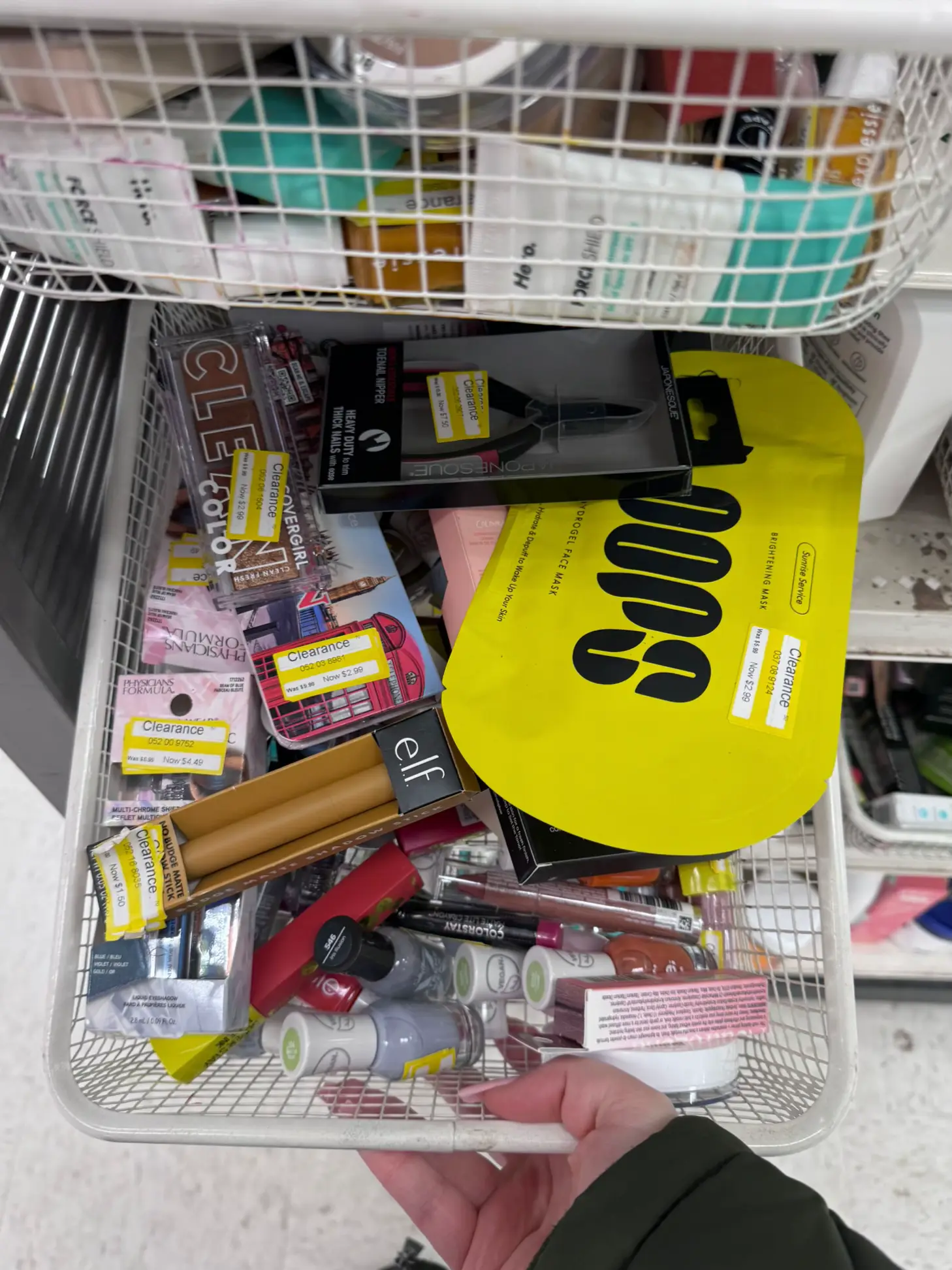 Finding clearance sections in target