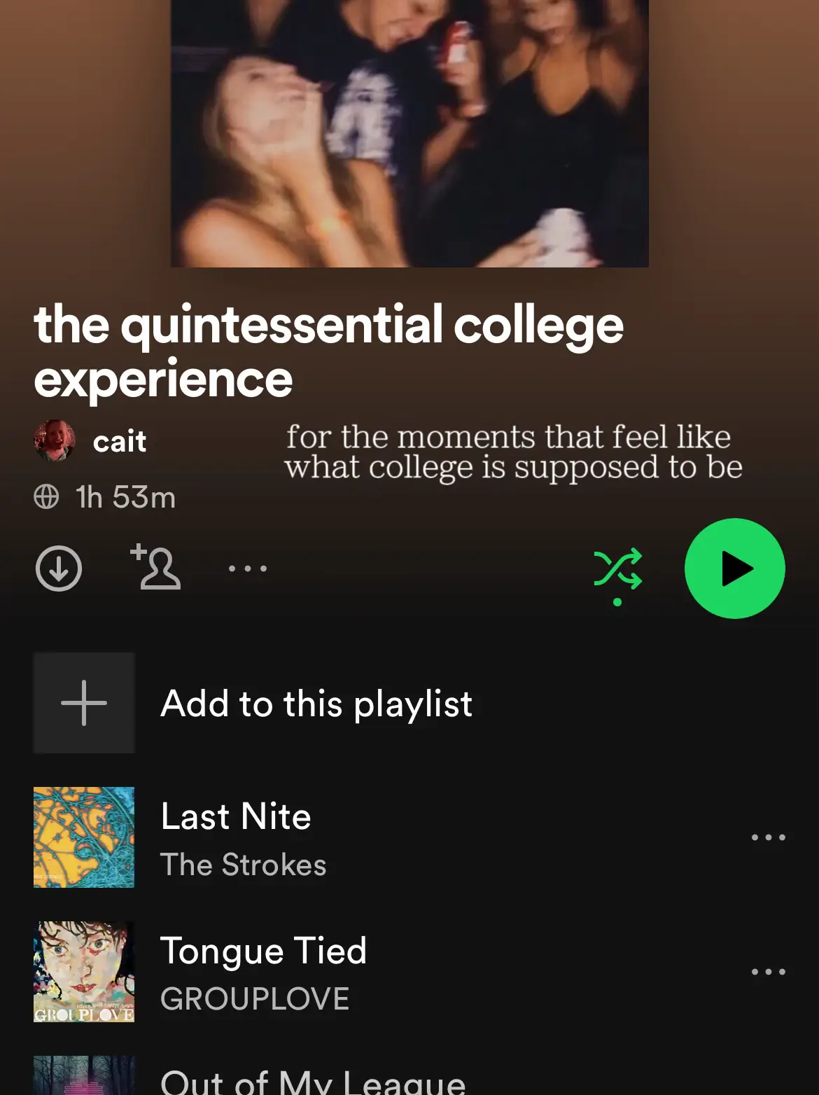  A playlist of music for the quintessential college experience