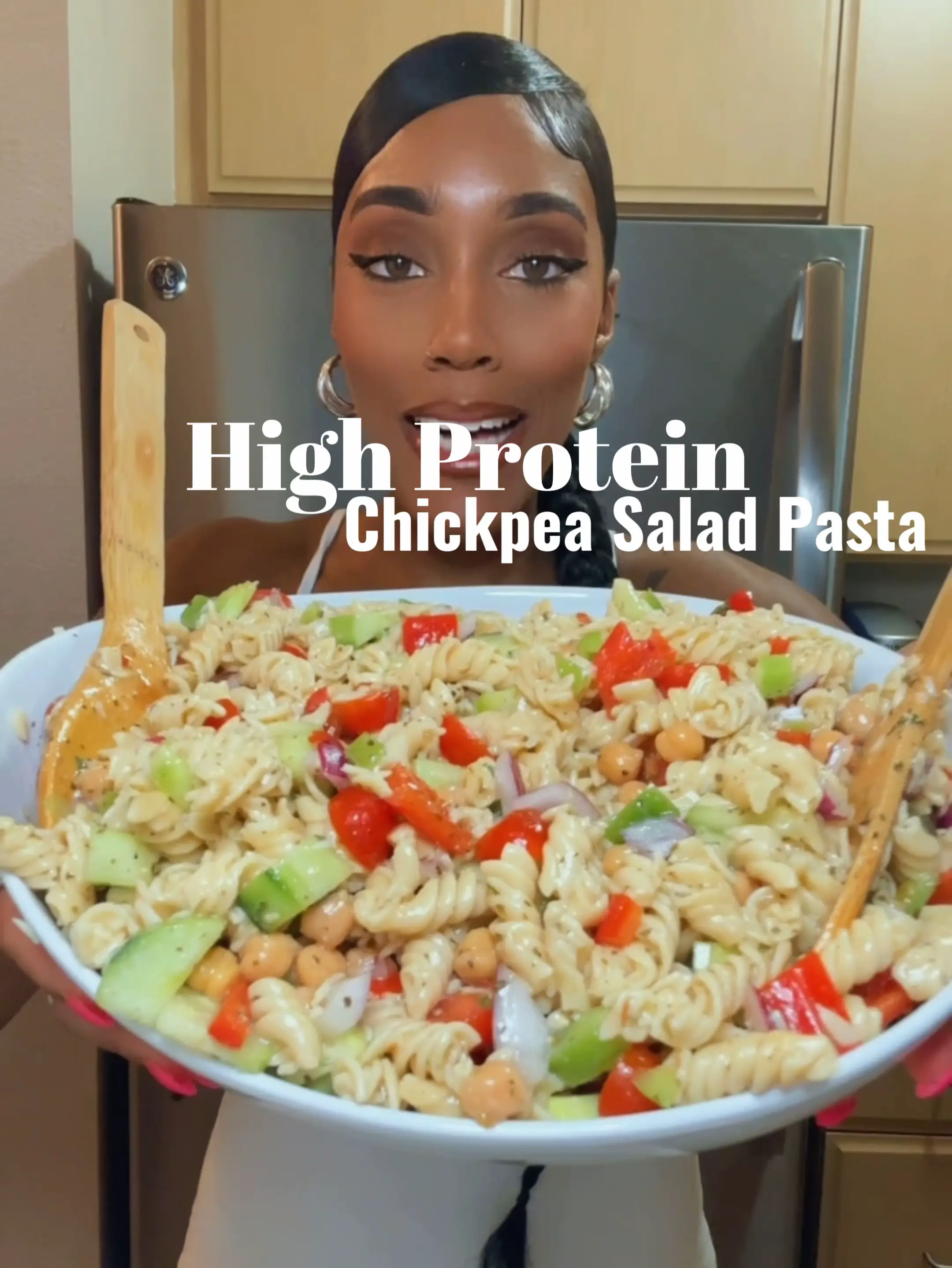 Lemon Chickpea Pasta Salad Meal Prep (30g Protein) - That Vegan Babe