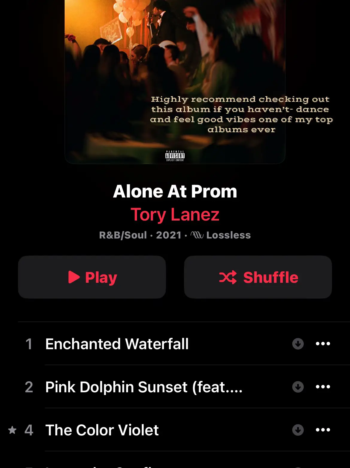  A list of songs for an album by Tory Lanez.