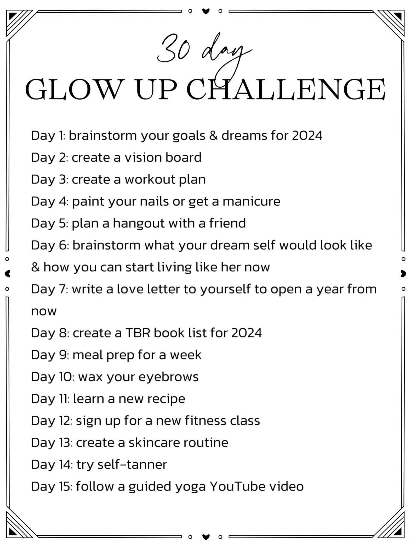 30 Day Glow up Challenge Pdf: Feel Amazing in a Month (2024)