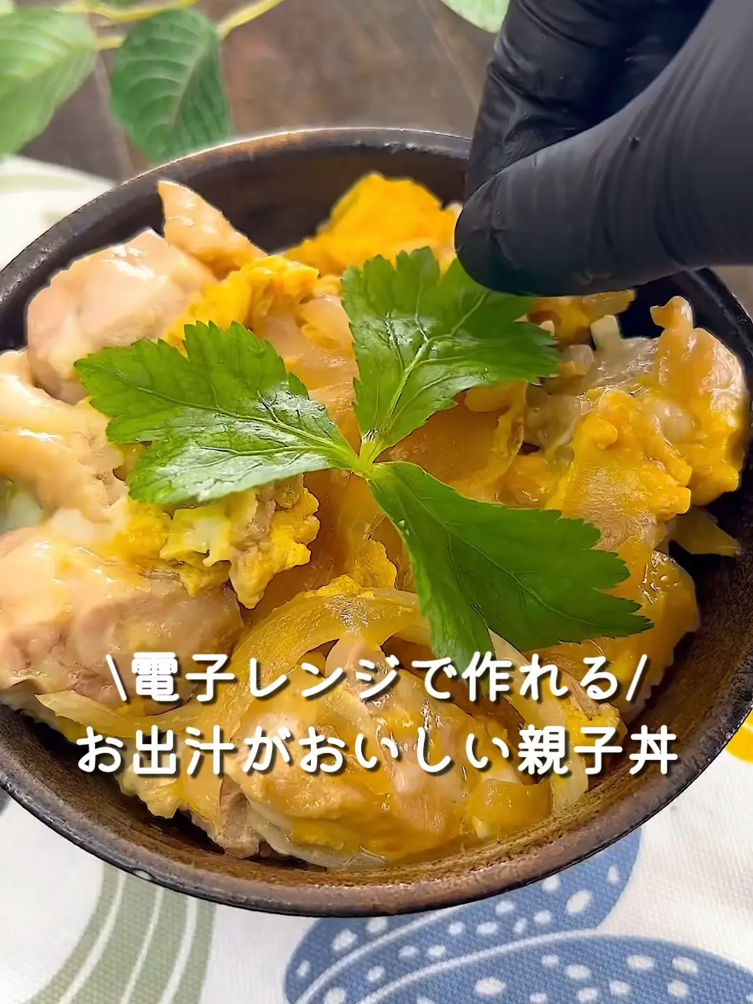 電子レンジで作れる♡親子丼