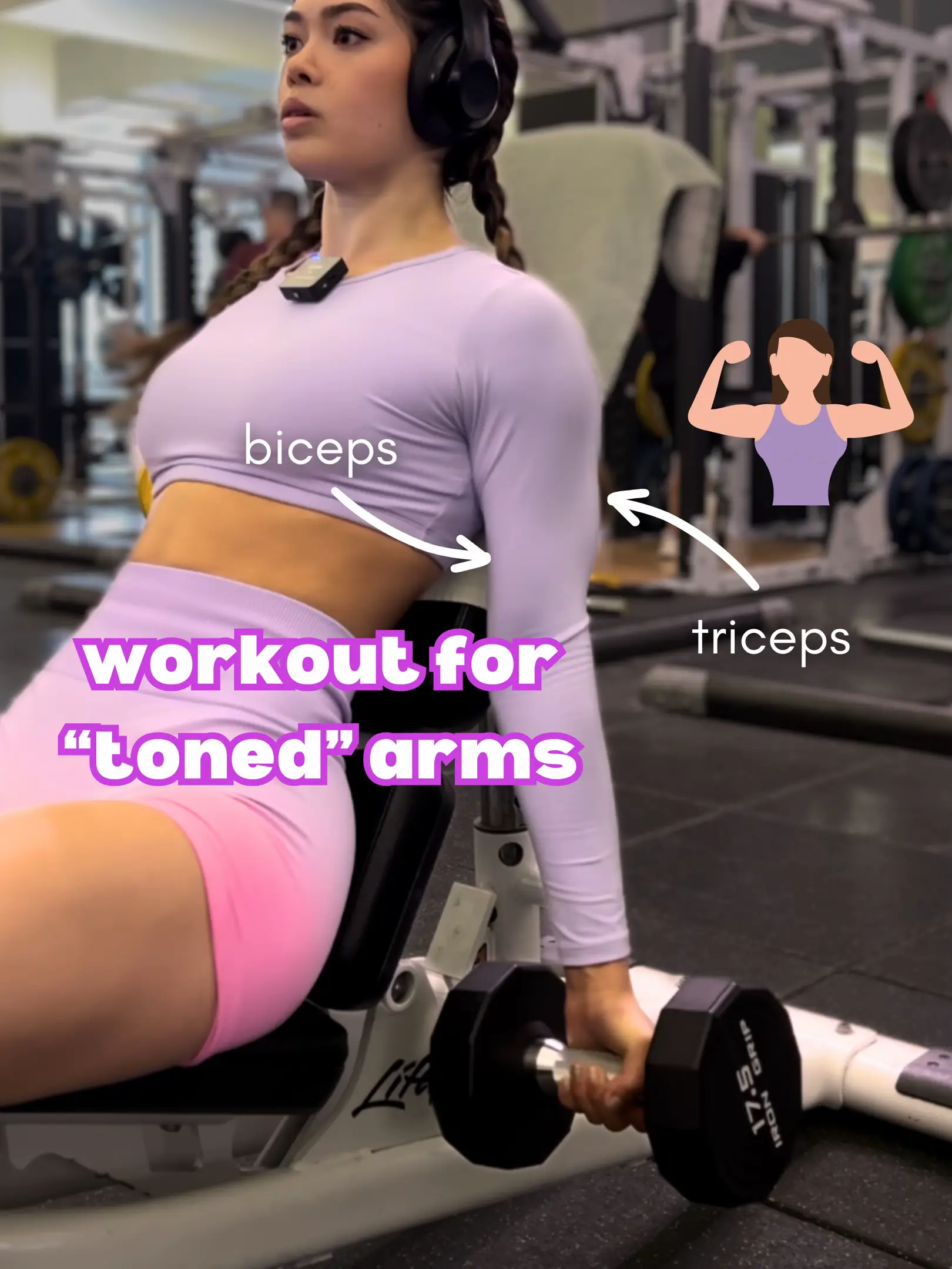 Tricep Workout with dumbbells for Tight, Toned Triceps  Tricep workout  with dumbbells, Triceps workout, Arm workout