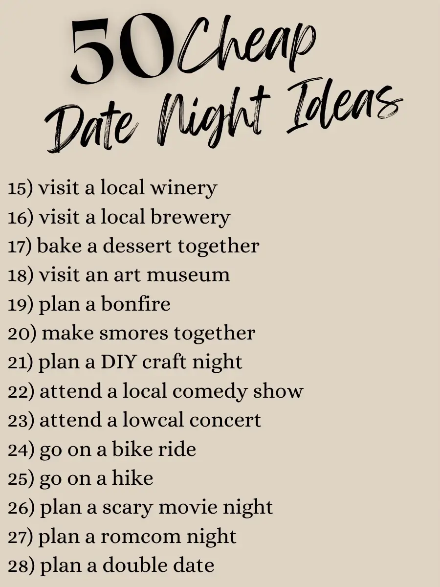 50 Cheap Date Night Ideas Gallery Posted By Cleo Natalie Lemon8