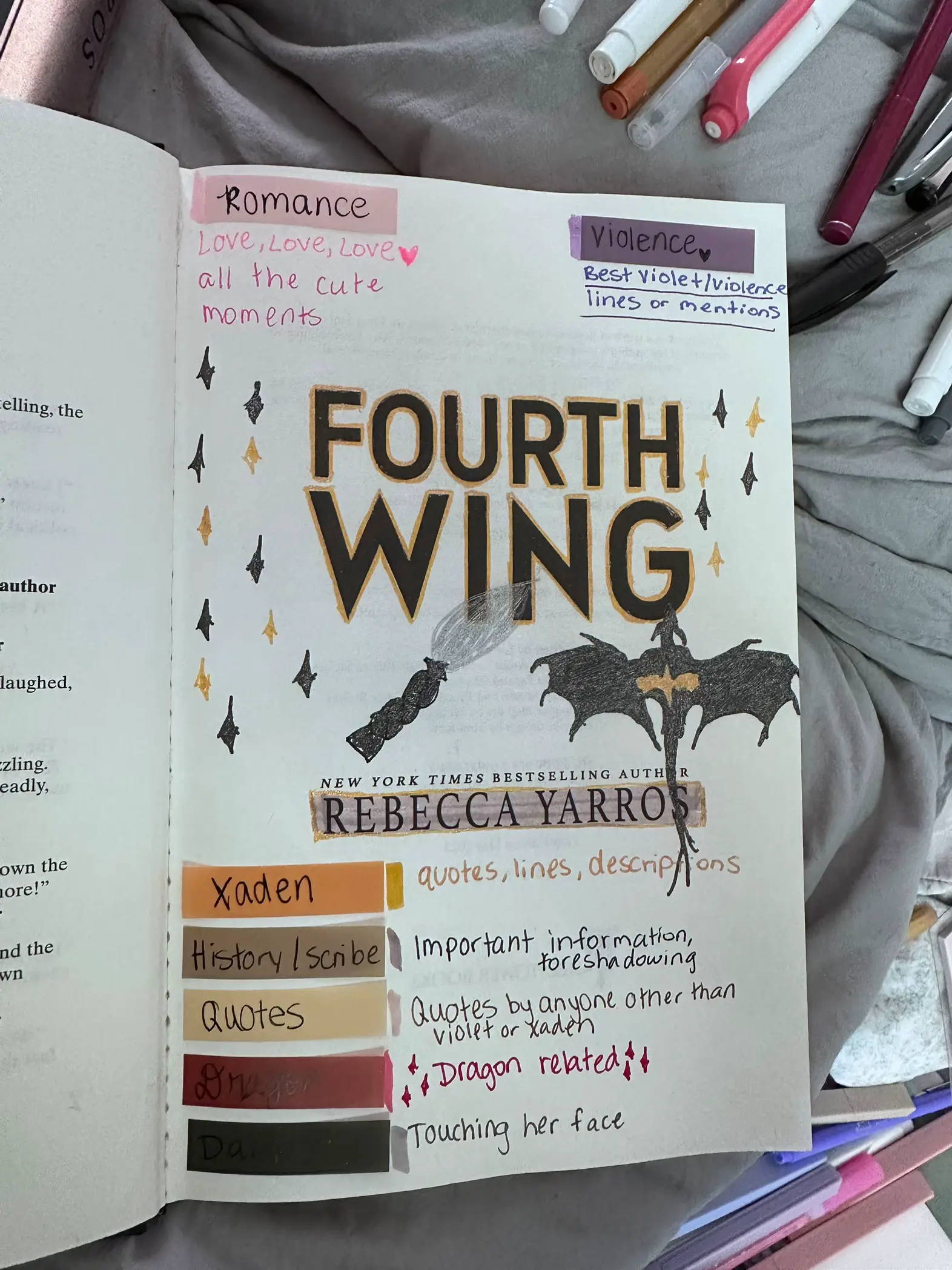 Fourth Wing Annotation Kit  Bookmarks, Annotation Kit and Pouch –  RandyLynnCo