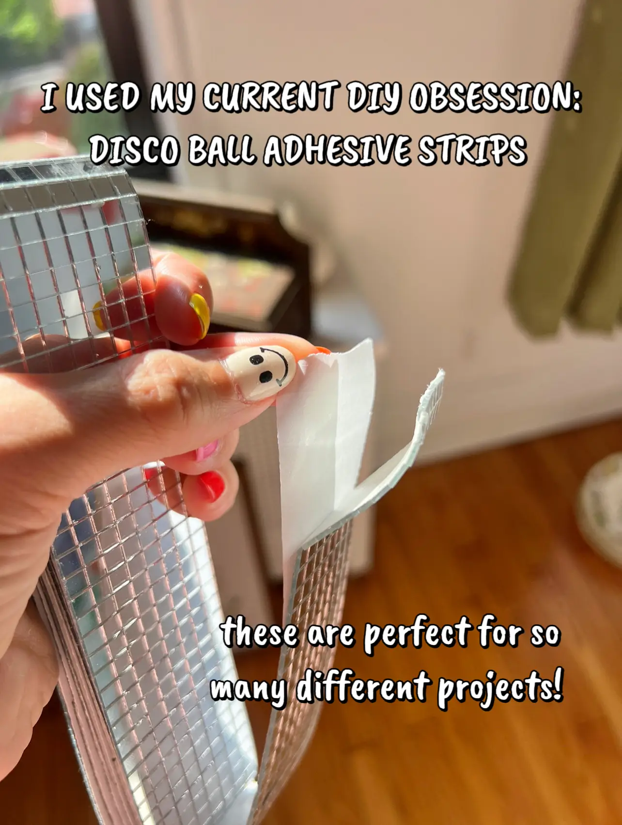 PP OPOUNT 6000 PCS Disco Tiles, 1 Roll 5 x 5 mm Disco Ball Stickers, Disco  Ball Mirror Tiles for Indoor Outdoor Decoration, DIY Disco Ball, Disco
