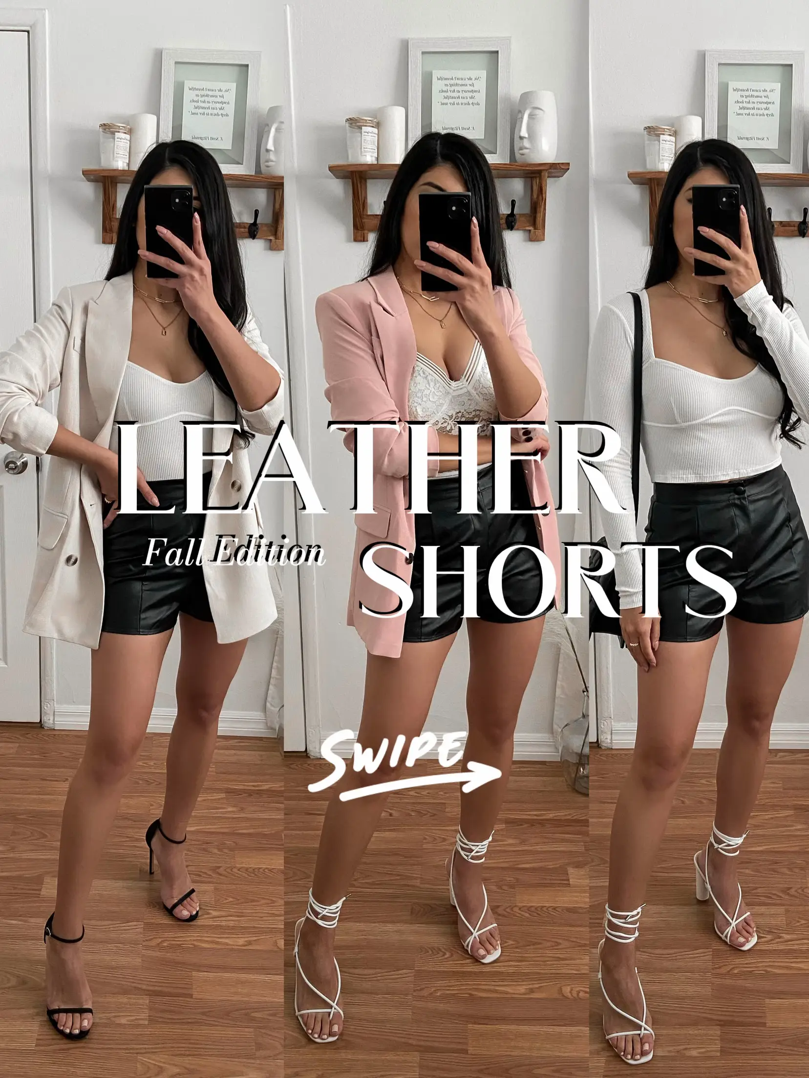 4 Ways to wear Leather Shorts for Autumn 2023, Gallery posted by Stephanie  Emma