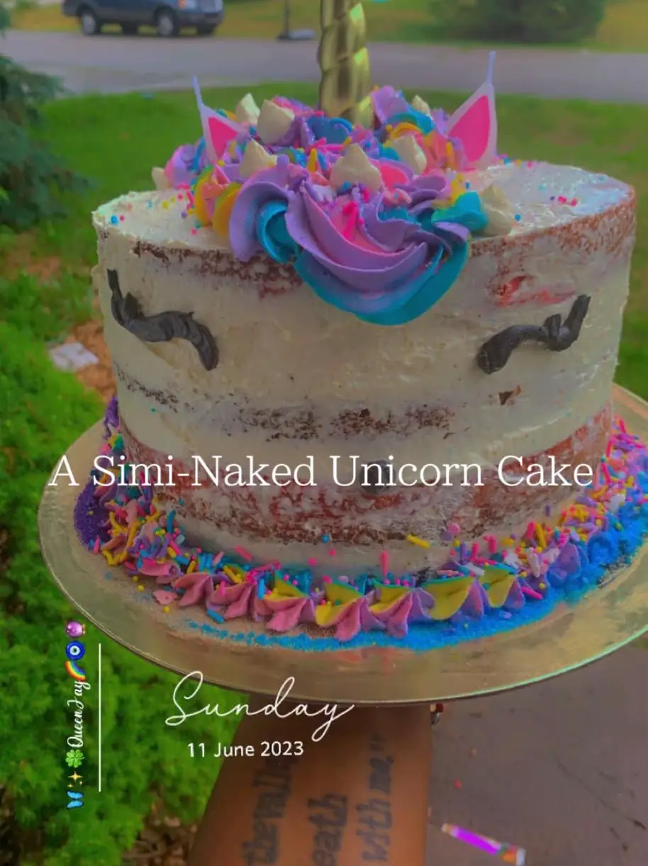 A Simi-Naked Unicorn Cake | Gallery posted by JMamiG003 | Lemon8