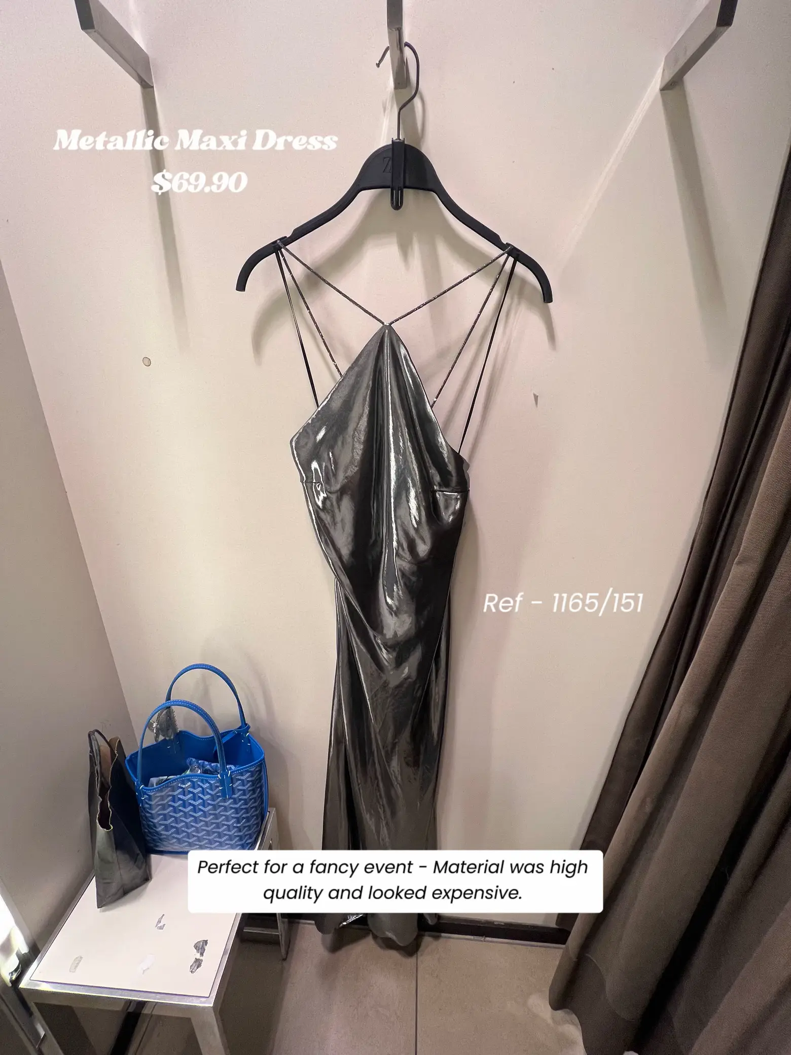 Silver metallic best sale dress zara