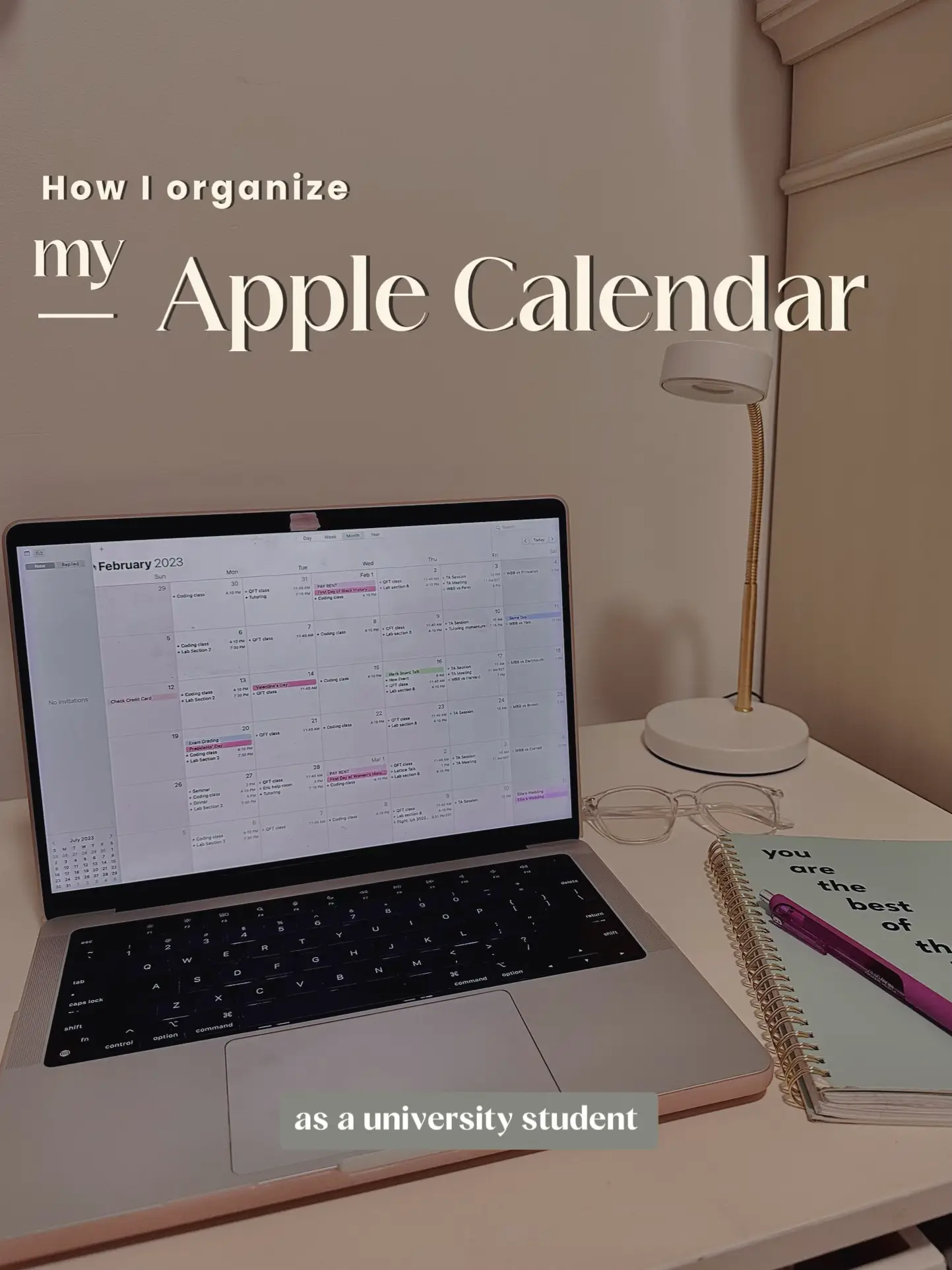 How I organize my ✨apple calendar ✨ for college | Gallery posted by Sarah  :) | Lemon8