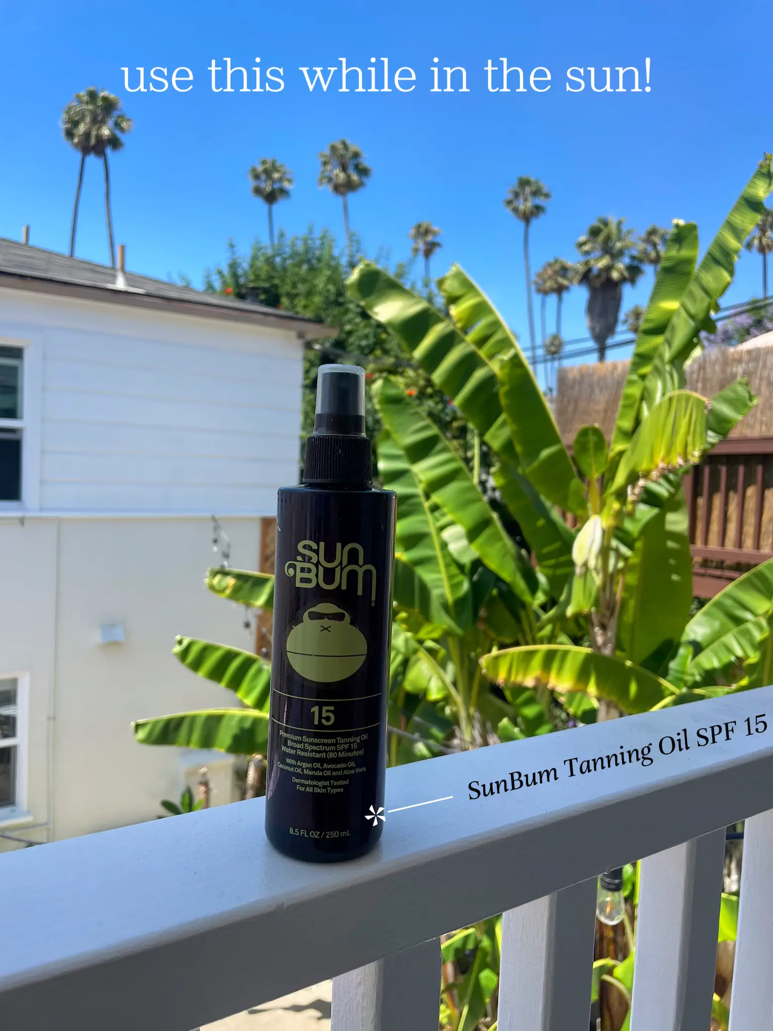 Tanning Oil with SPF 15, Sunscreen Tanning Oil