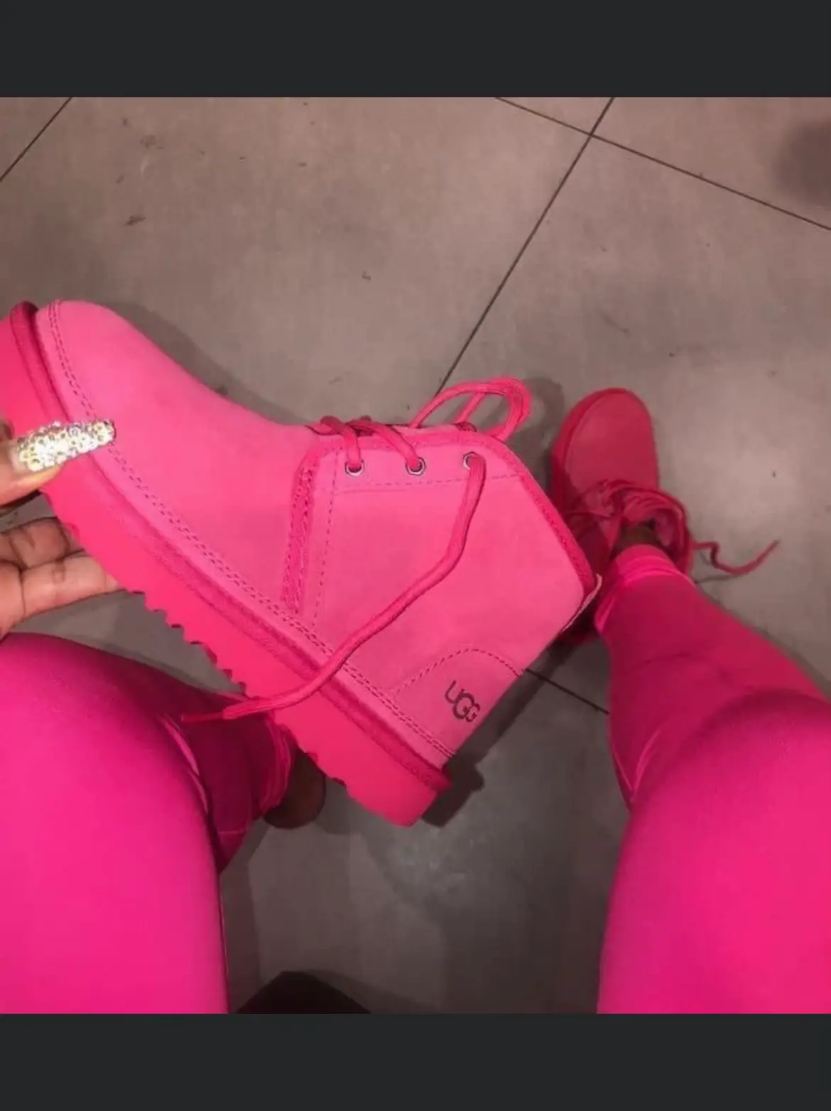 Pink ugg clearance boots men