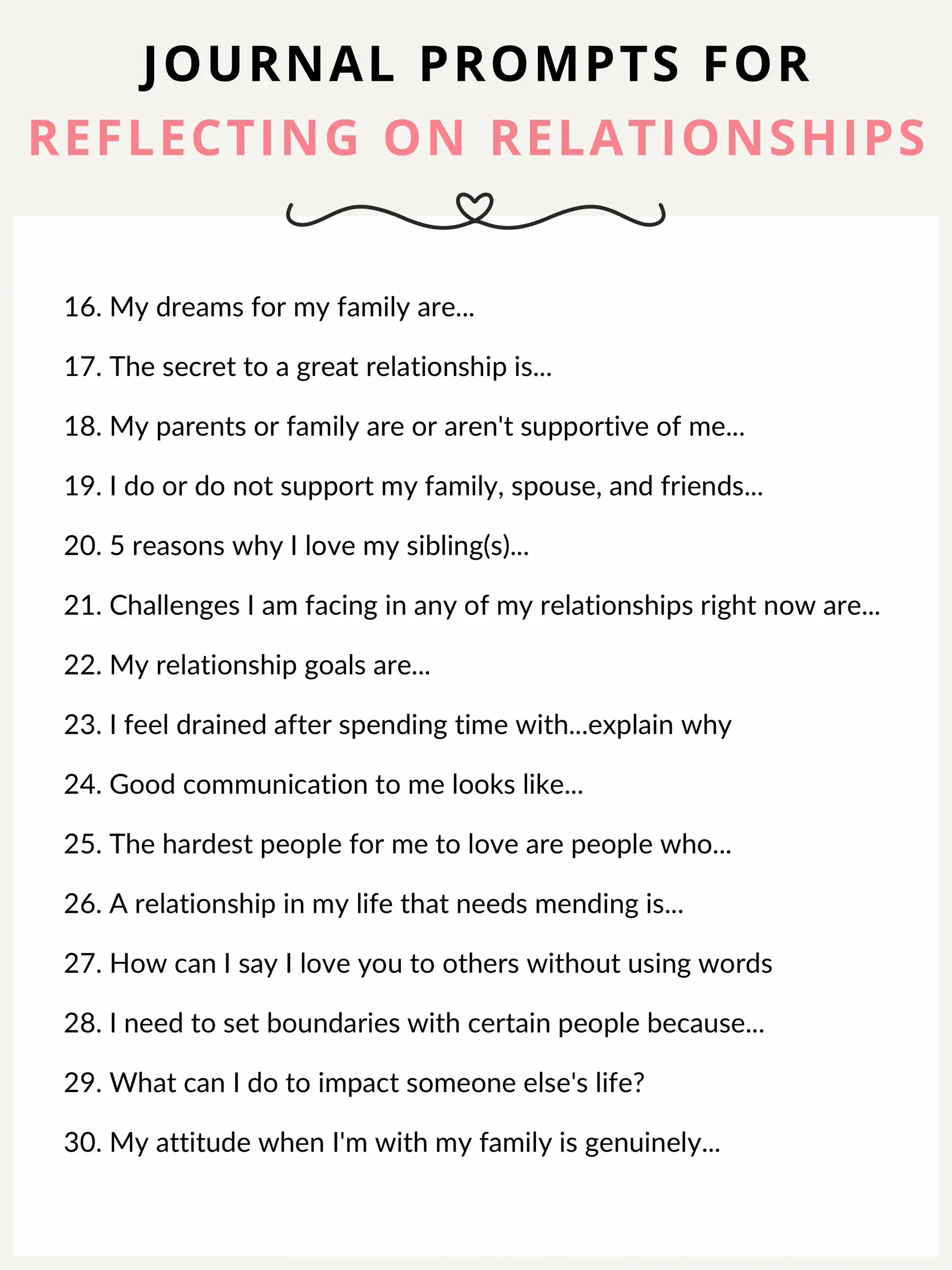 Journal Prompts for Reflecting on Relationships 💕, Gallery posted by  Michelle G.