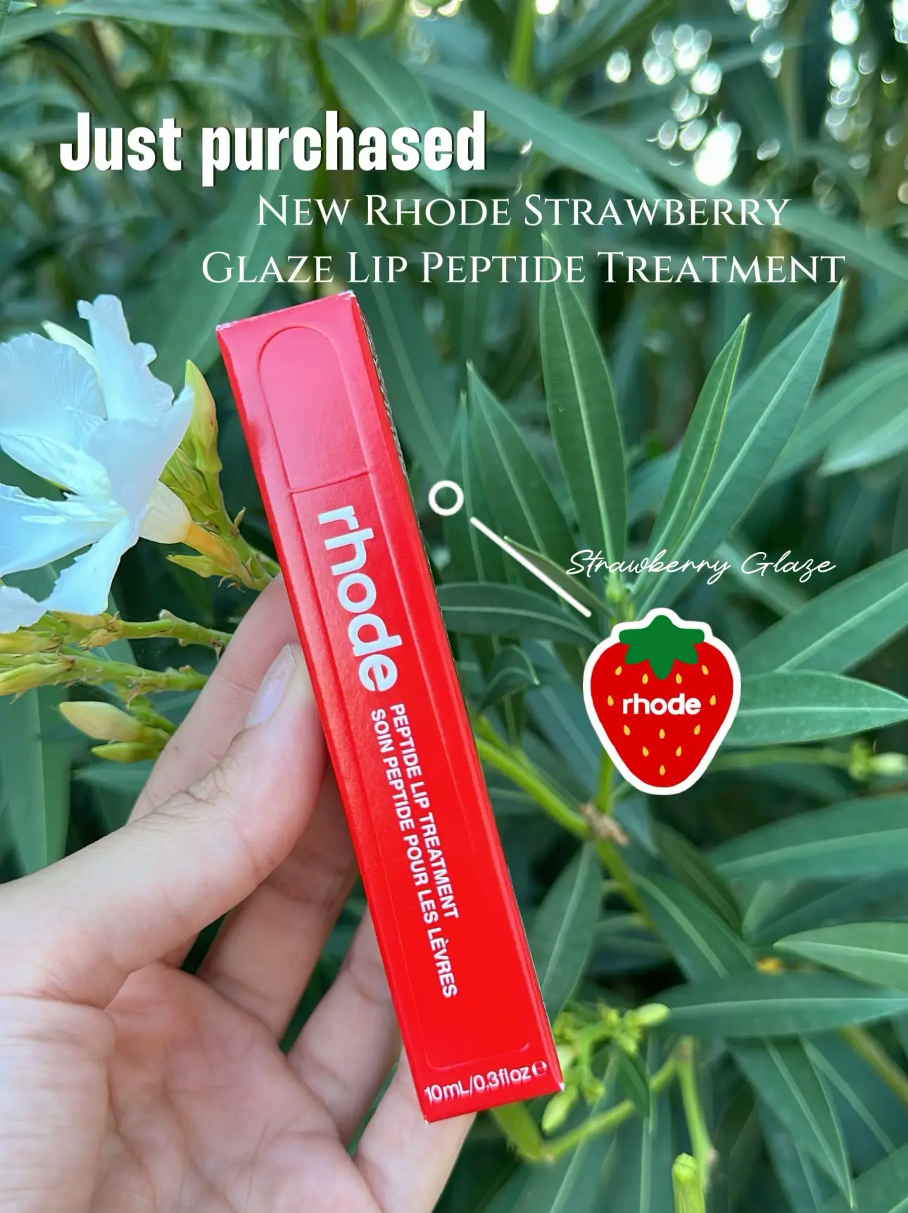 rhode skin❤️ ribbonとstrawberry