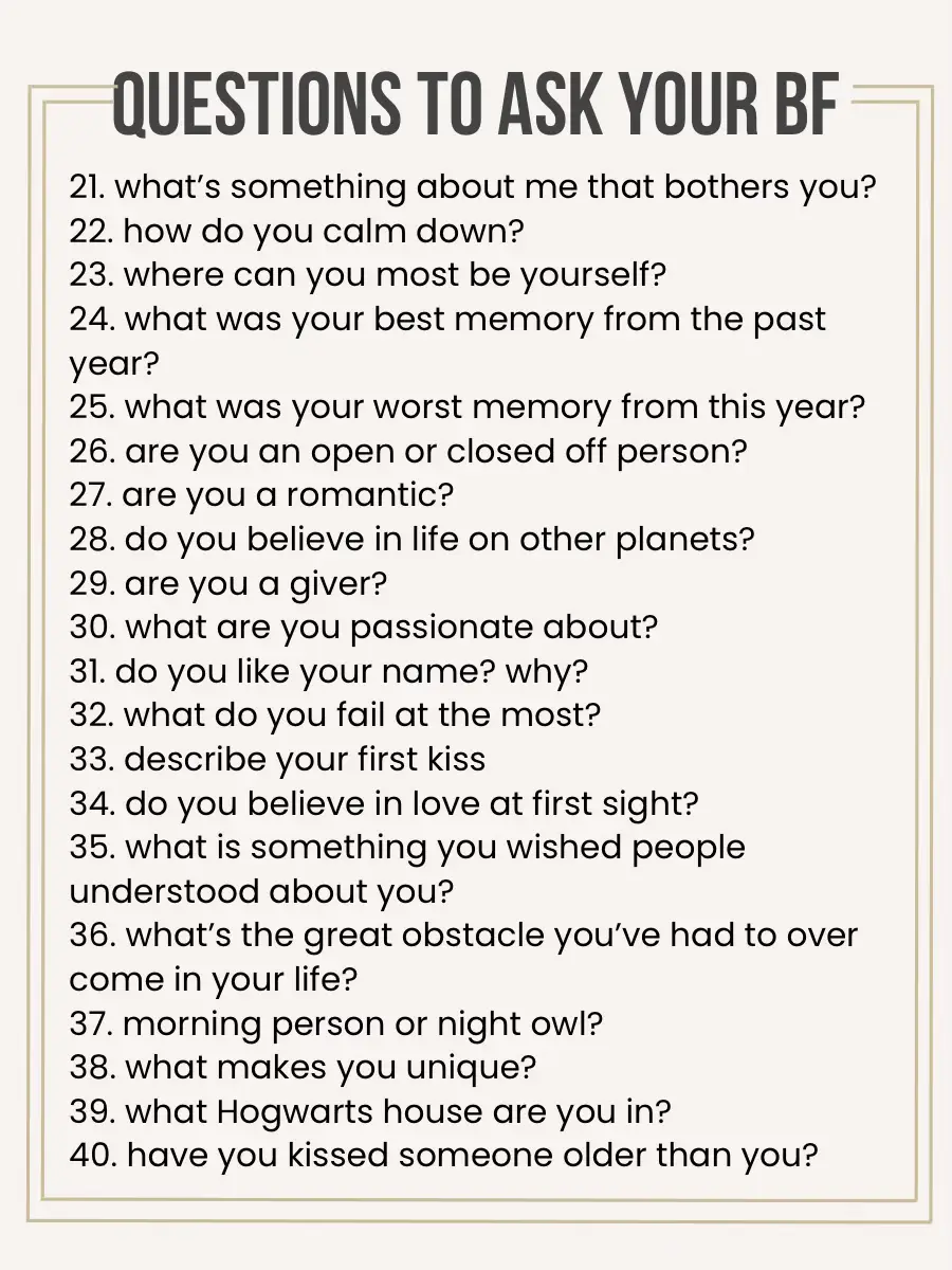 100 Questions to Ask Your Boyfriend | แกลเลอรีที่โพสต์โดย Staci York ...