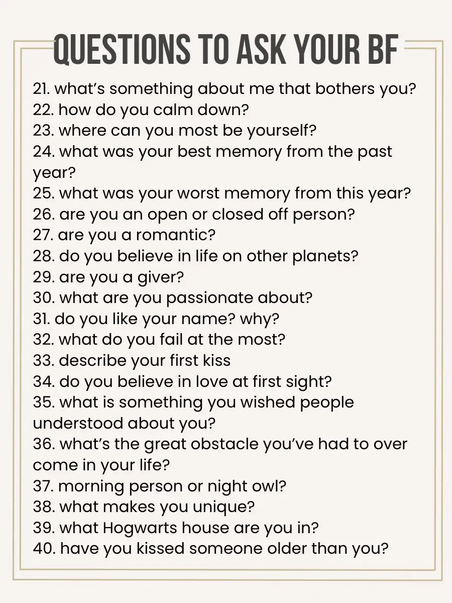 100 Questions To Ask Your Boyfriend Staci York 