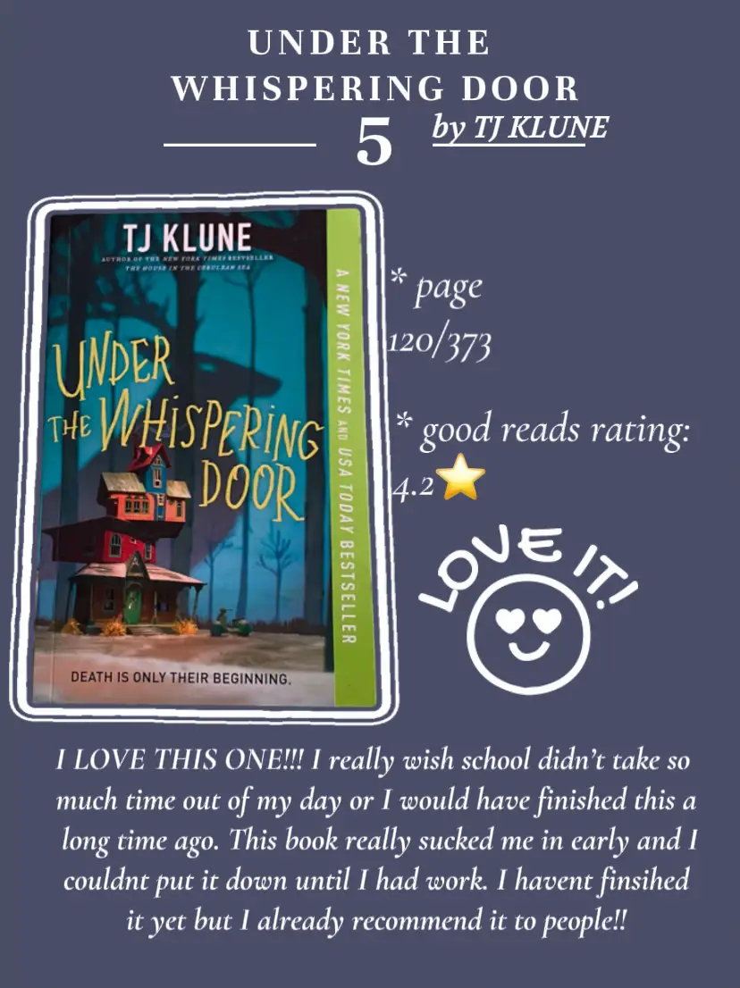 Under the Whispering Door by TJ Klune - Down the Book Jar