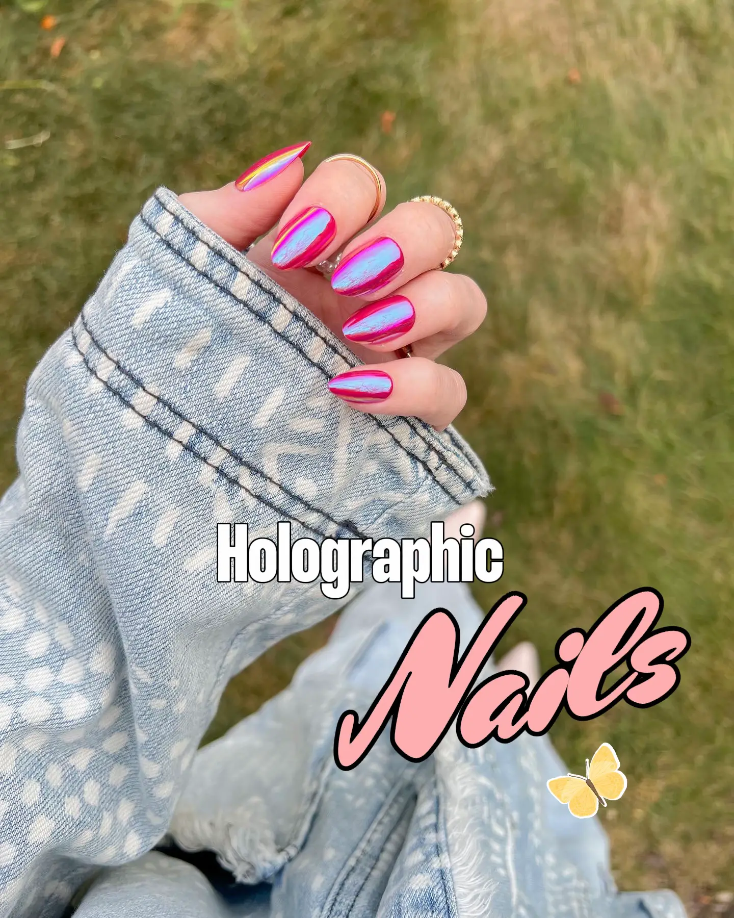 Gel X Nail Extensions - Pink Chrome Nails - With Love Lily Rose