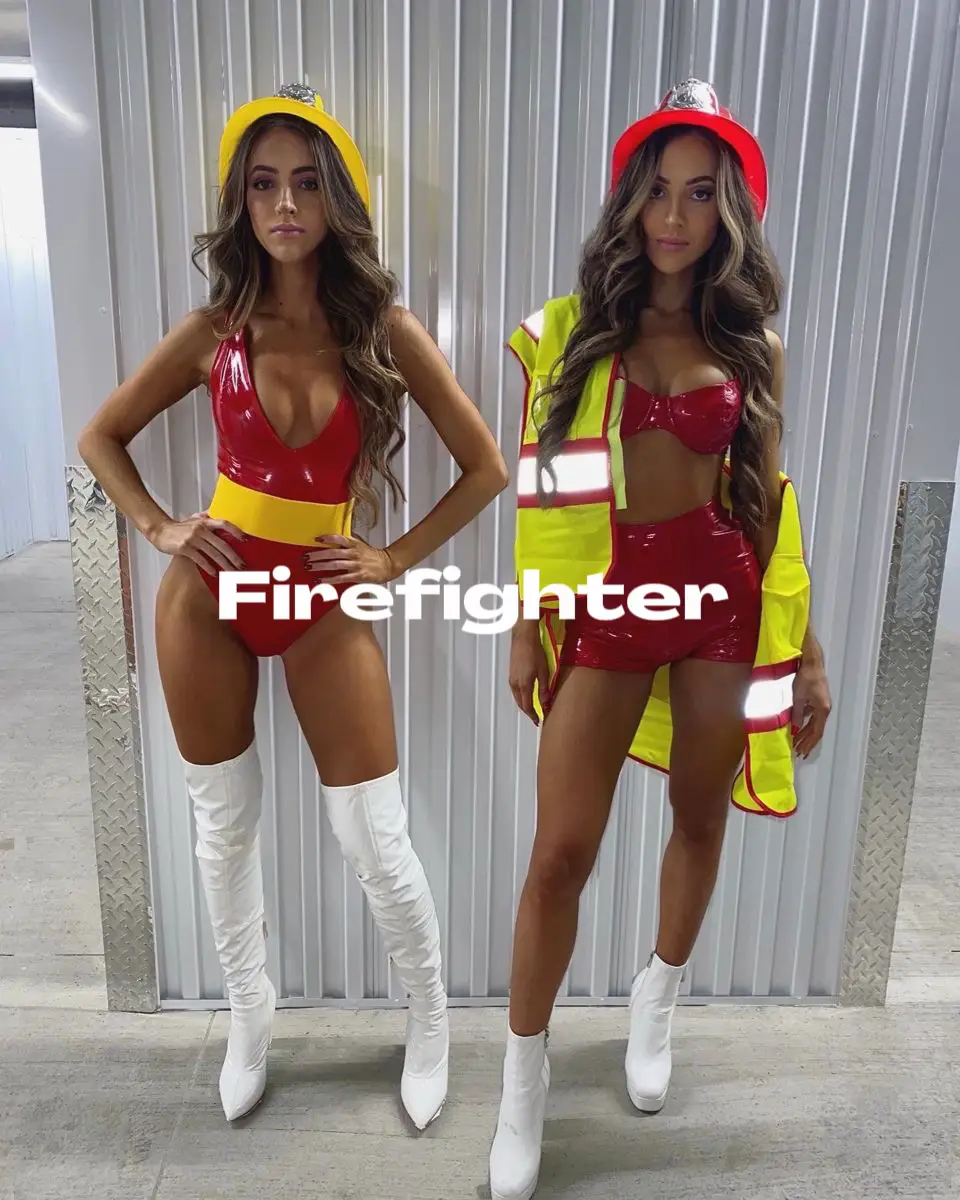 Mens Firefighter Costume Sexy Fireman Adults Fancy Dress Hen Night Stripper