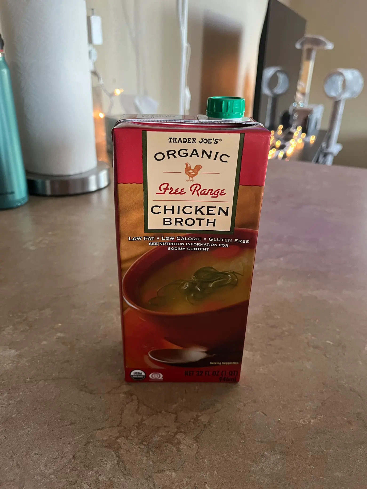 Calories in Organic Free Range Chicken Broth from Trader Joe's