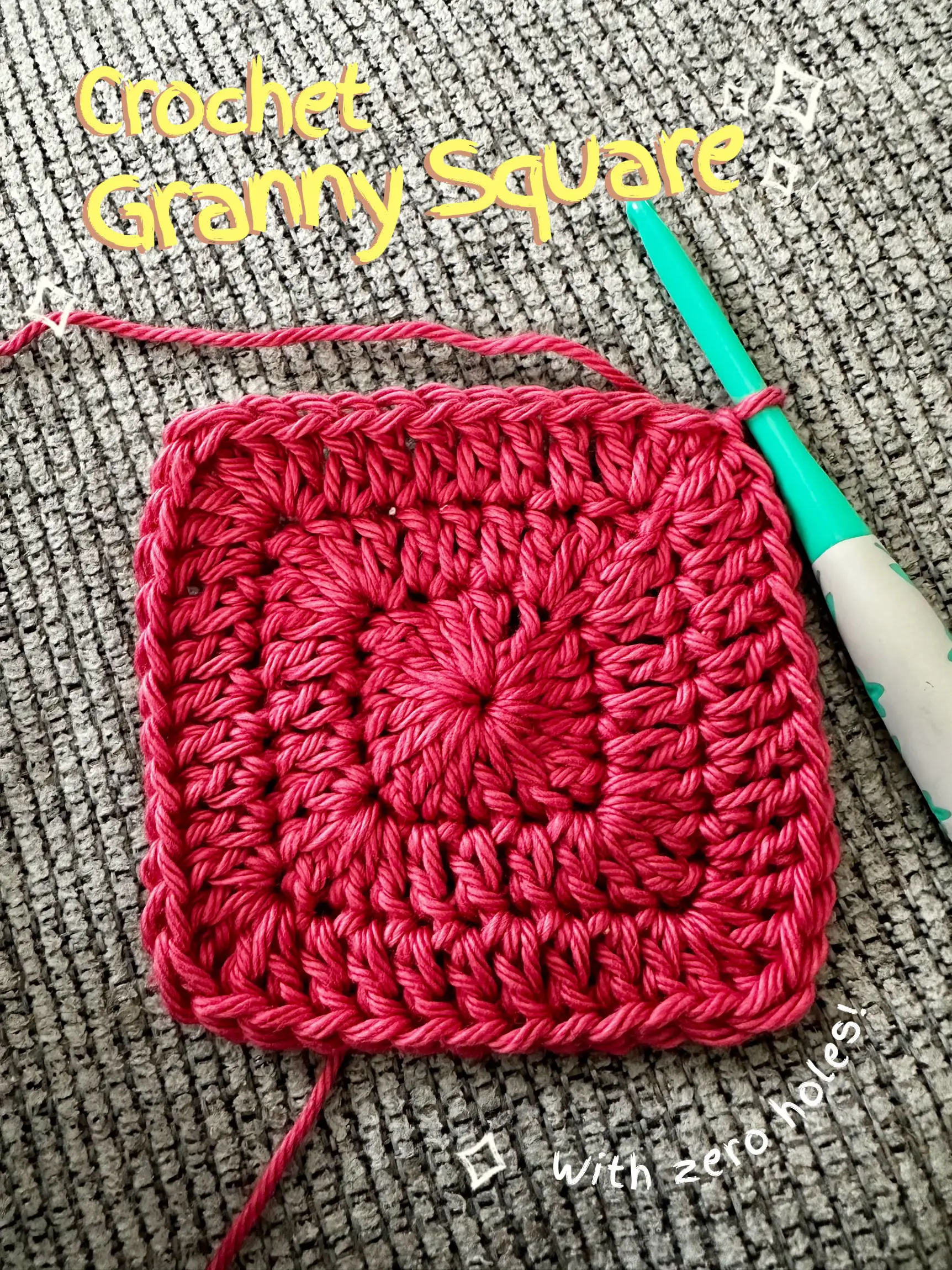 CROCHET SOLID GRANNY SQUARE! | Gallery posted by Alicia | Lemon8