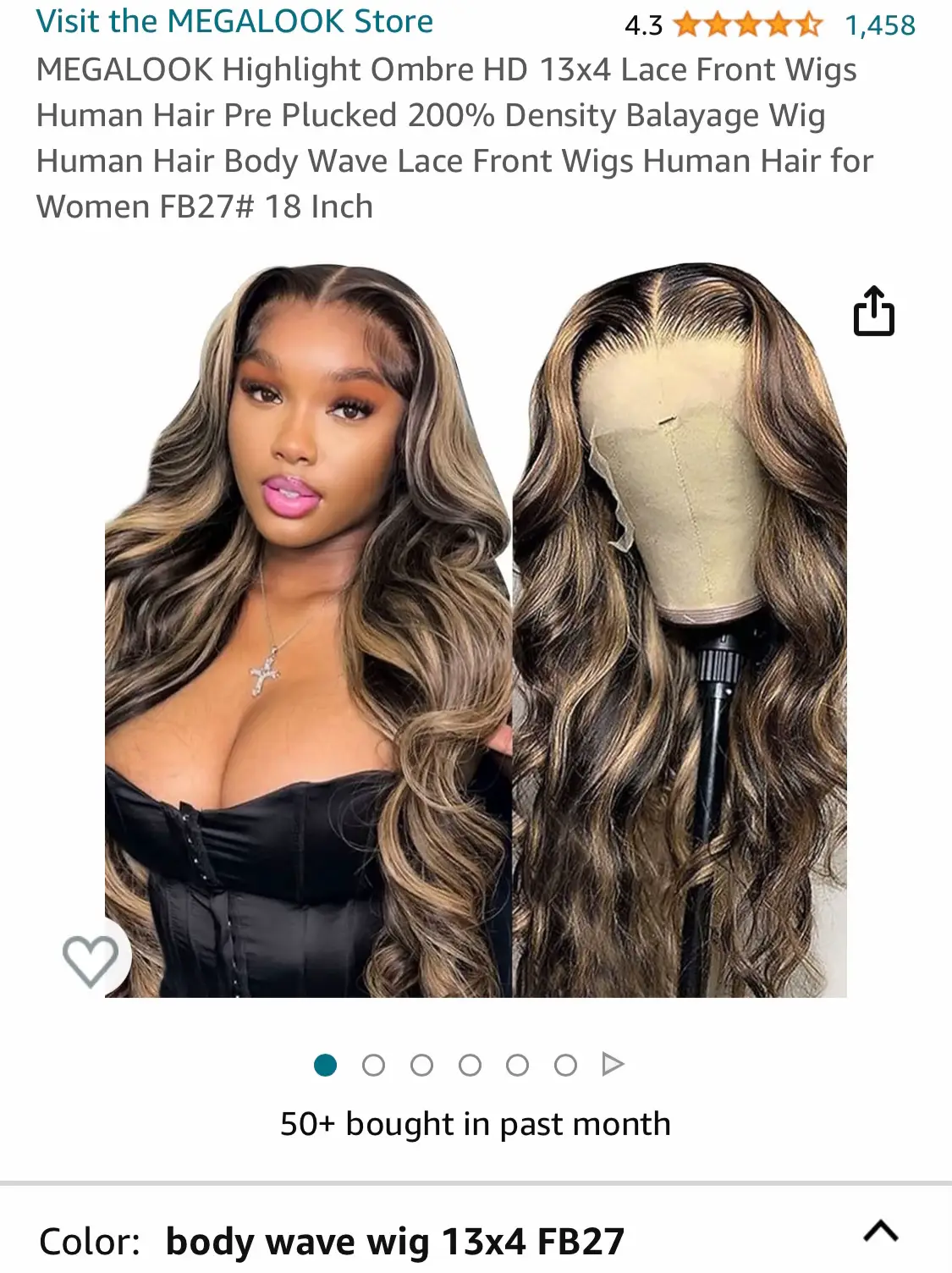 Haha Body Wave Highlight Human Hair Lace Frontal Wig 13x4 Ombre Lace Front  Wig Honey Blonde Highlight Lace Front Wigs Pre Plucked Free Part 150%  Density 18 Inch Colored Brown 