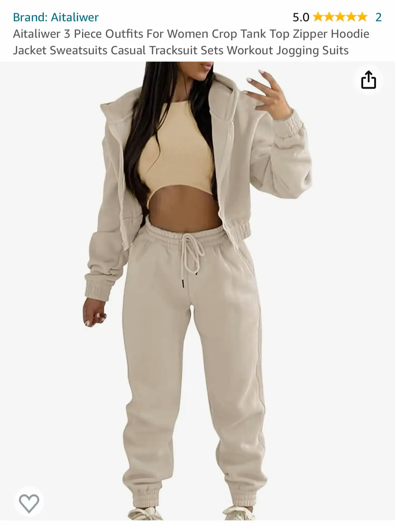 Aitaliwer 3 Piece Sweatsuits For Women With Long Jacket, Sweatpant